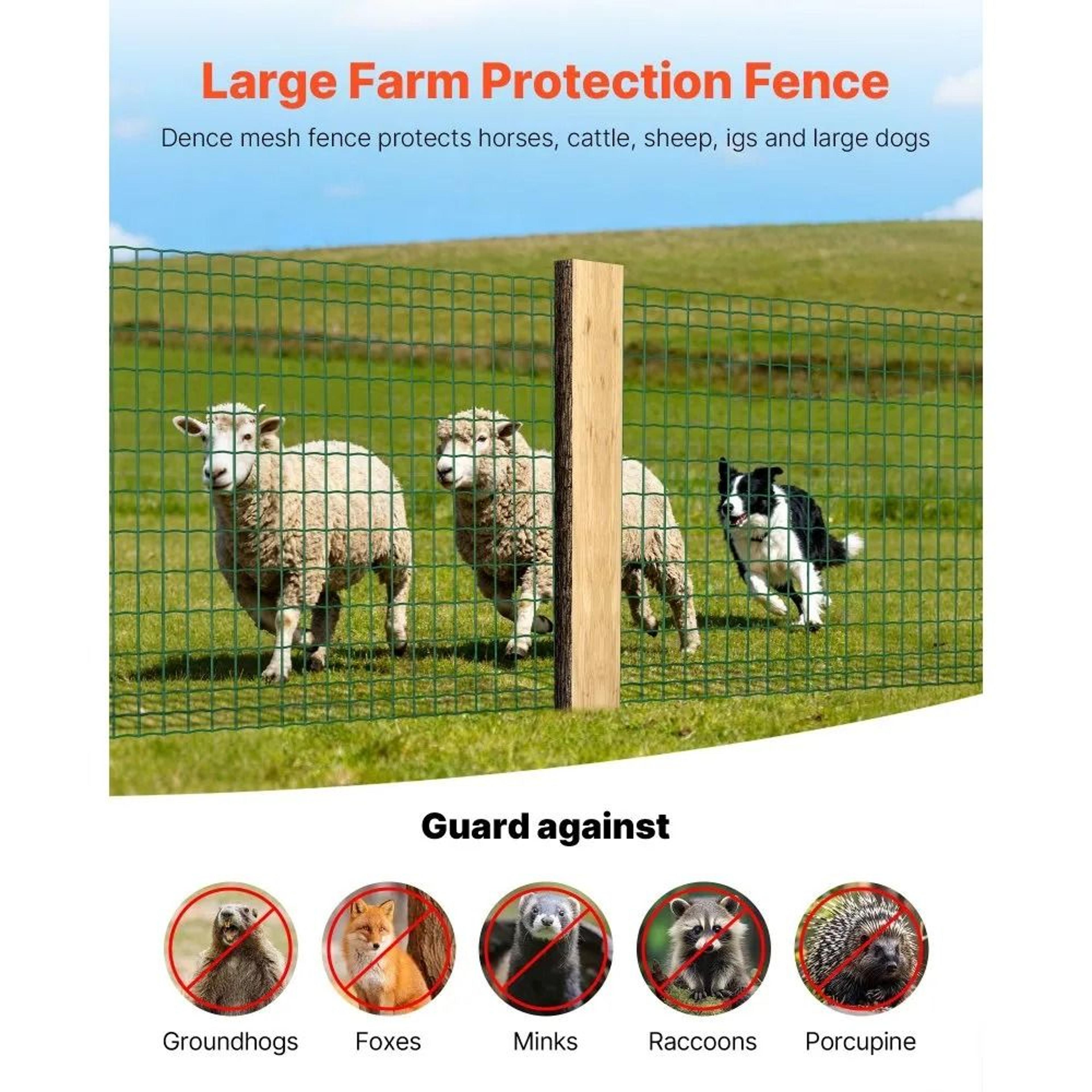 Farm Fence 39 X 984 In Welded Wire Fence With 2 X 4 In Mesh For Livestock And Gardens 1