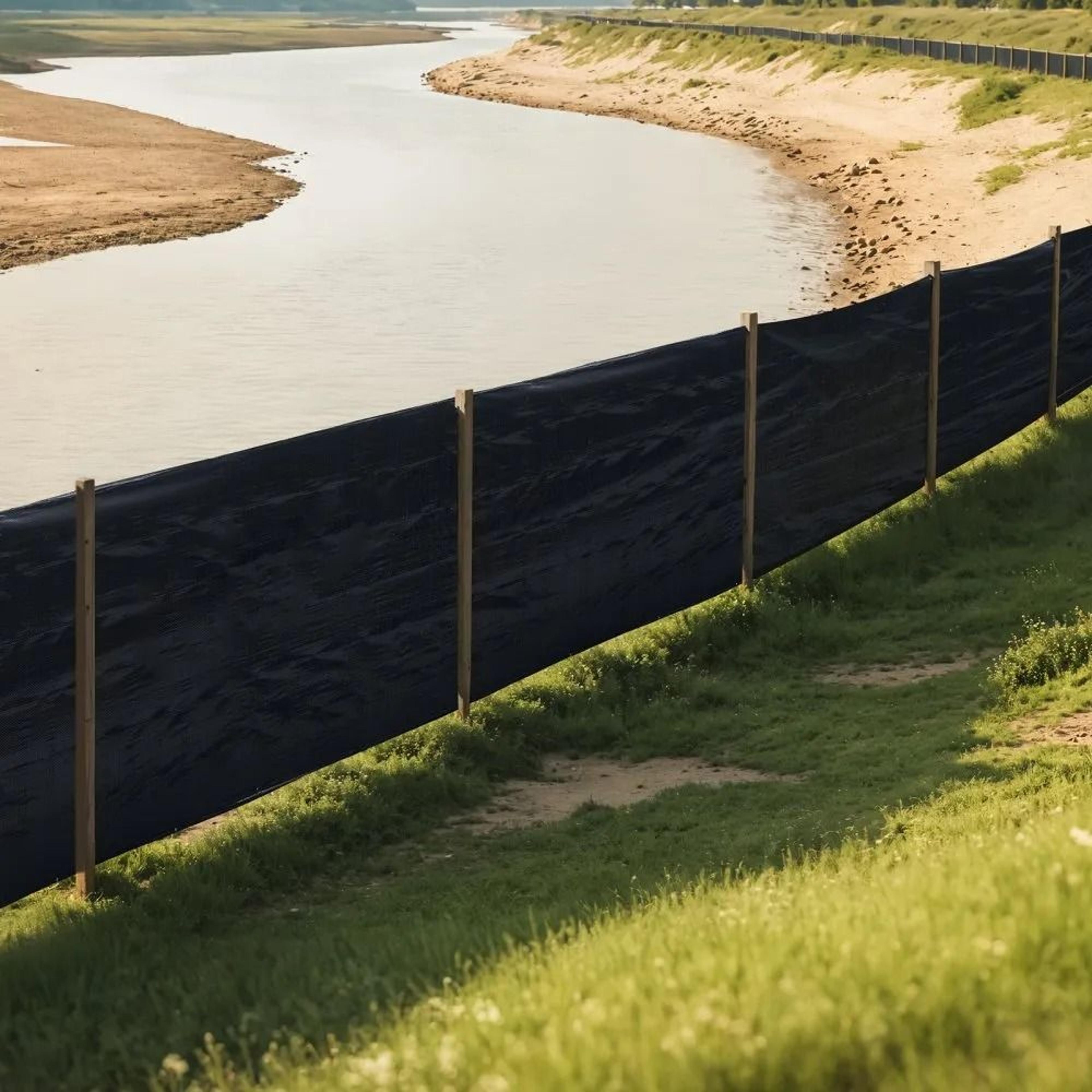 3 X 500 Ft Silt Fence Fabric Heavy Duty Erosion Control Fence For Sediment Retention 6