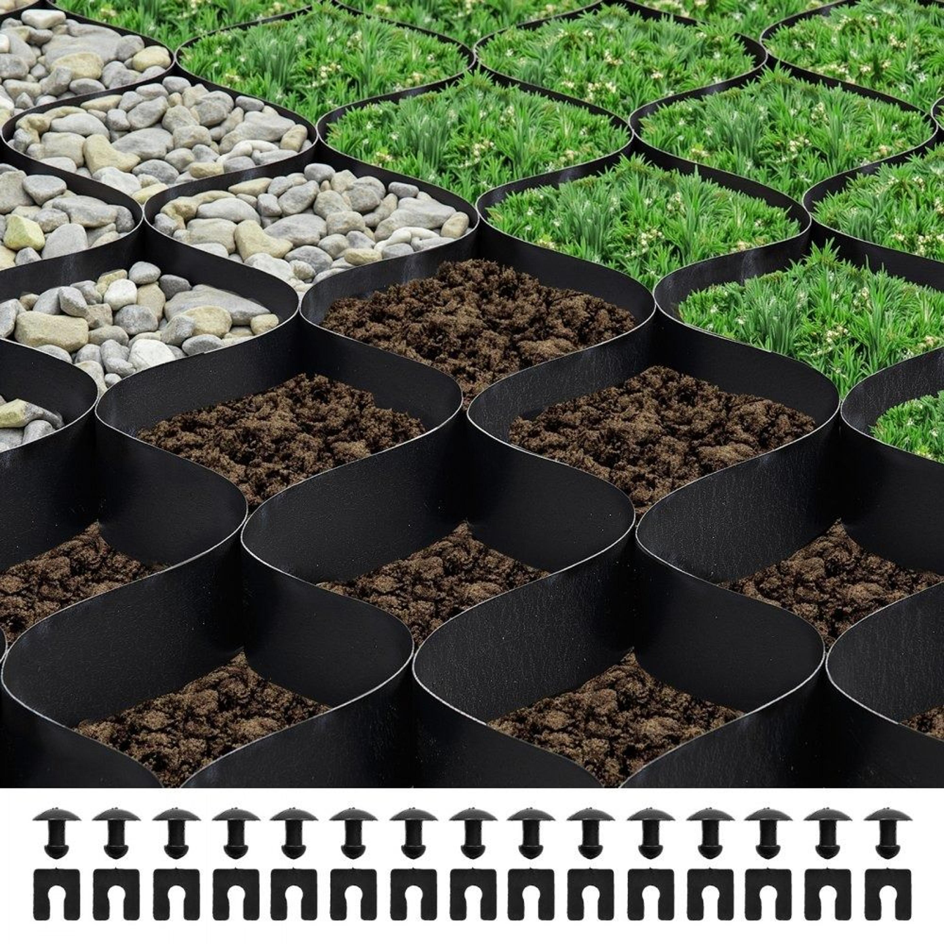 heavy duty gravel grid 2 inch geocell driveway stabilization grid 105.87 sq ft