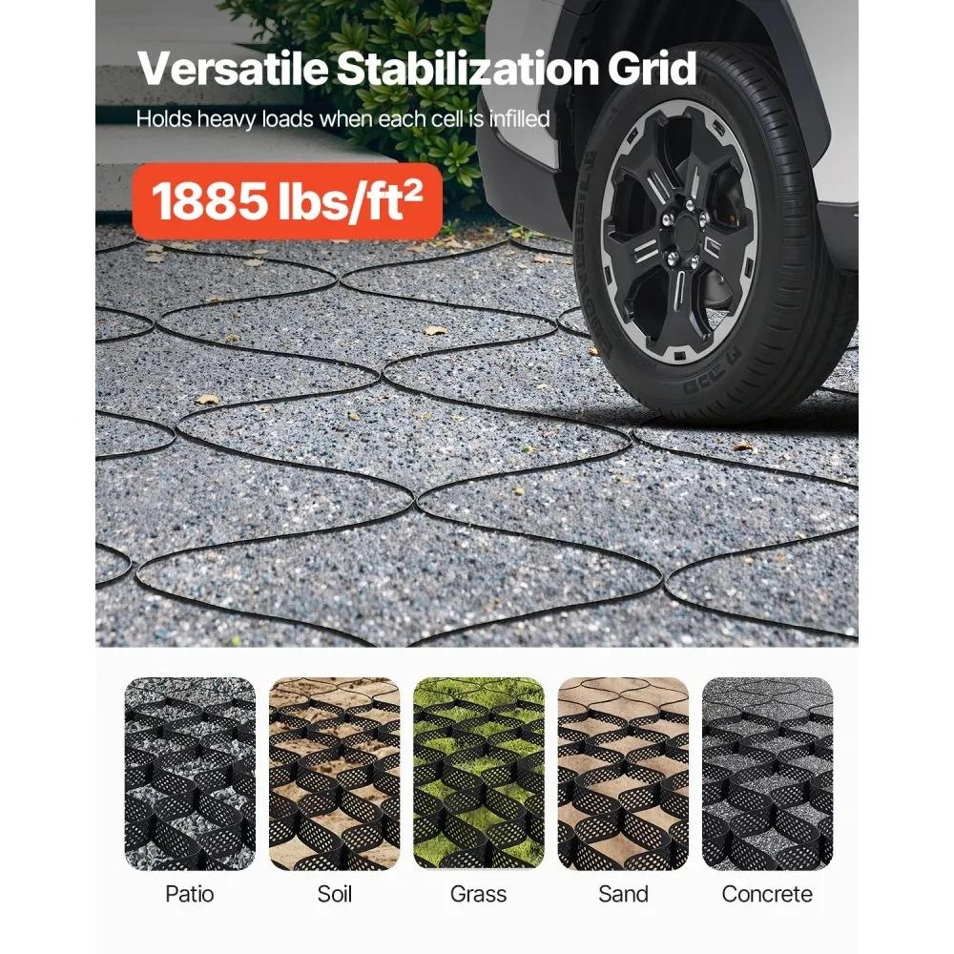 4 Inch Gravel Grid Heavy Duty Driveway Stabilization Grid 1706 X 886 FT HDPE Geocell 2