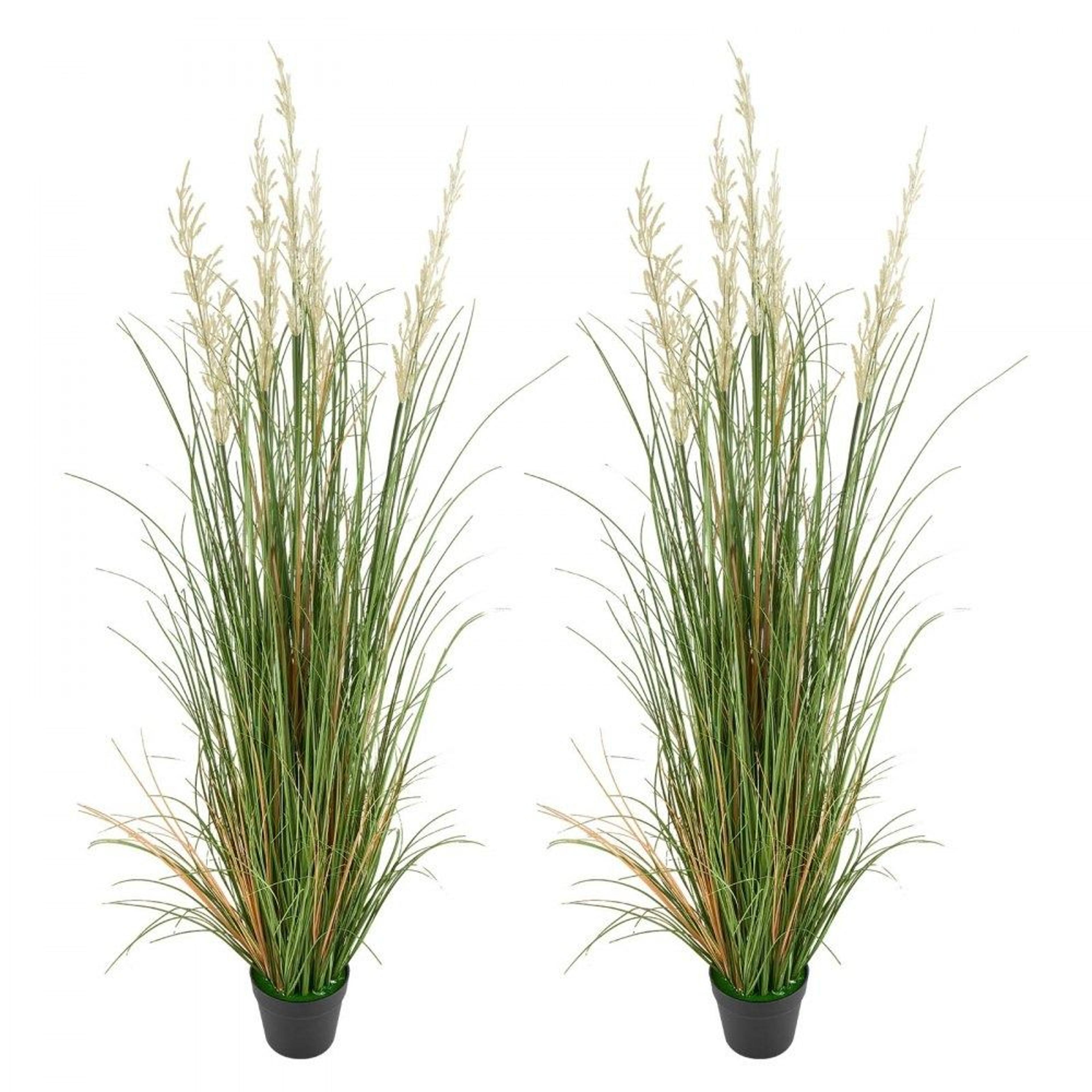 59 inch artificial grass plants 2 pack faux reed grass in pots for indoor outdoor decor