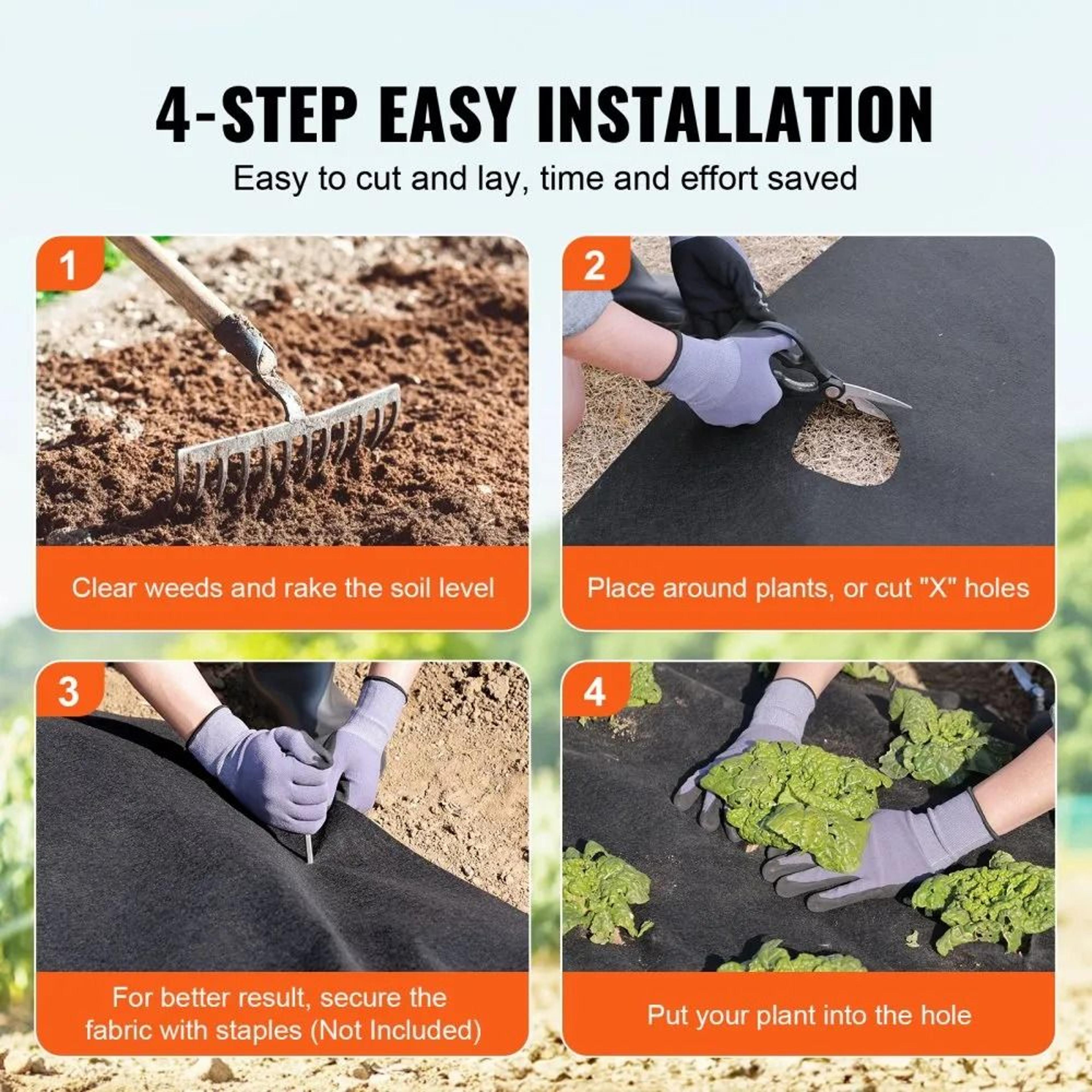 8 Oz Non Woven Geotextile Fabric 10 X 100 Ft Heavy Duty Driveway And Drainage Underlayment 5