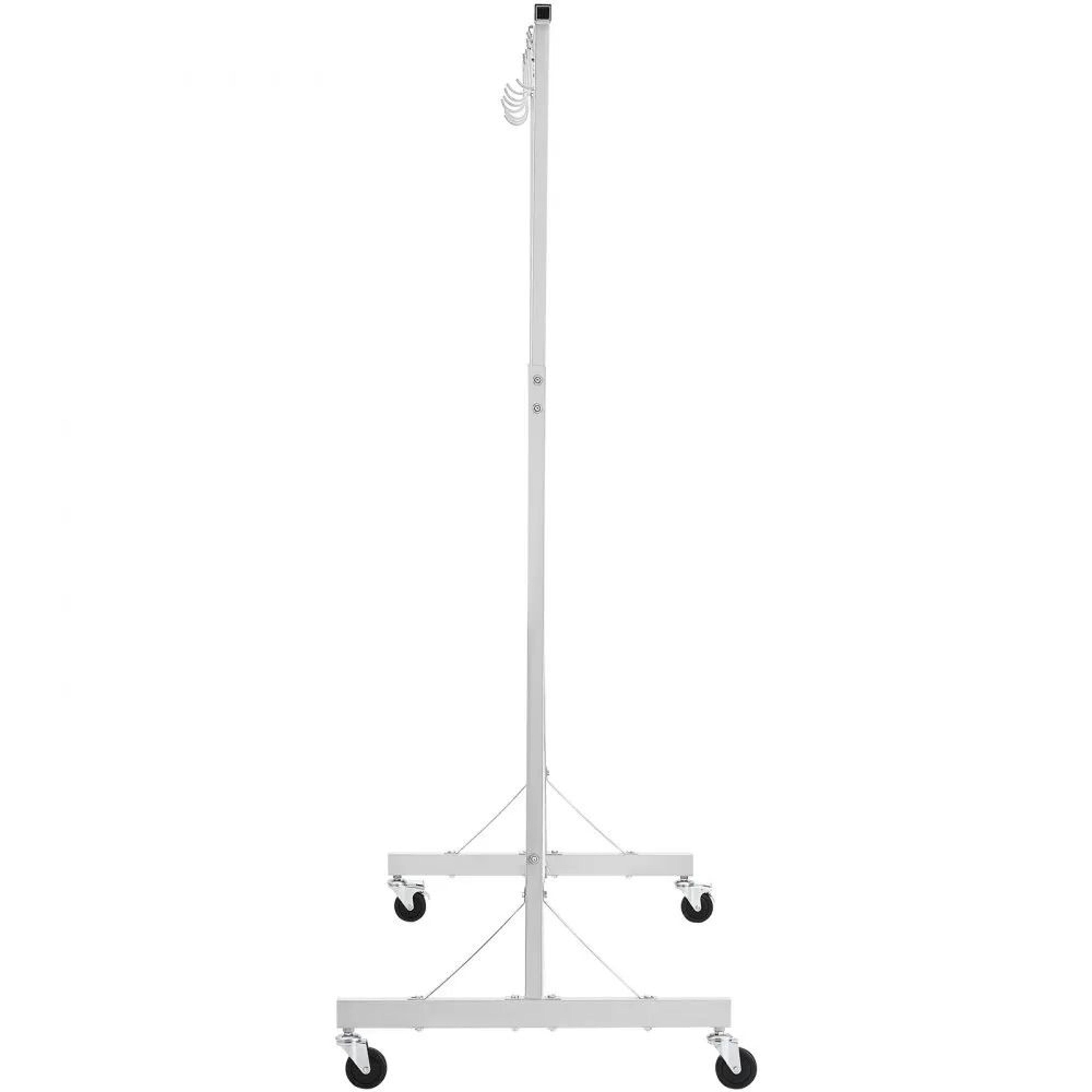 Adjustable Automotive Paint Rack Stand With 8 Hooks And Wheels 7