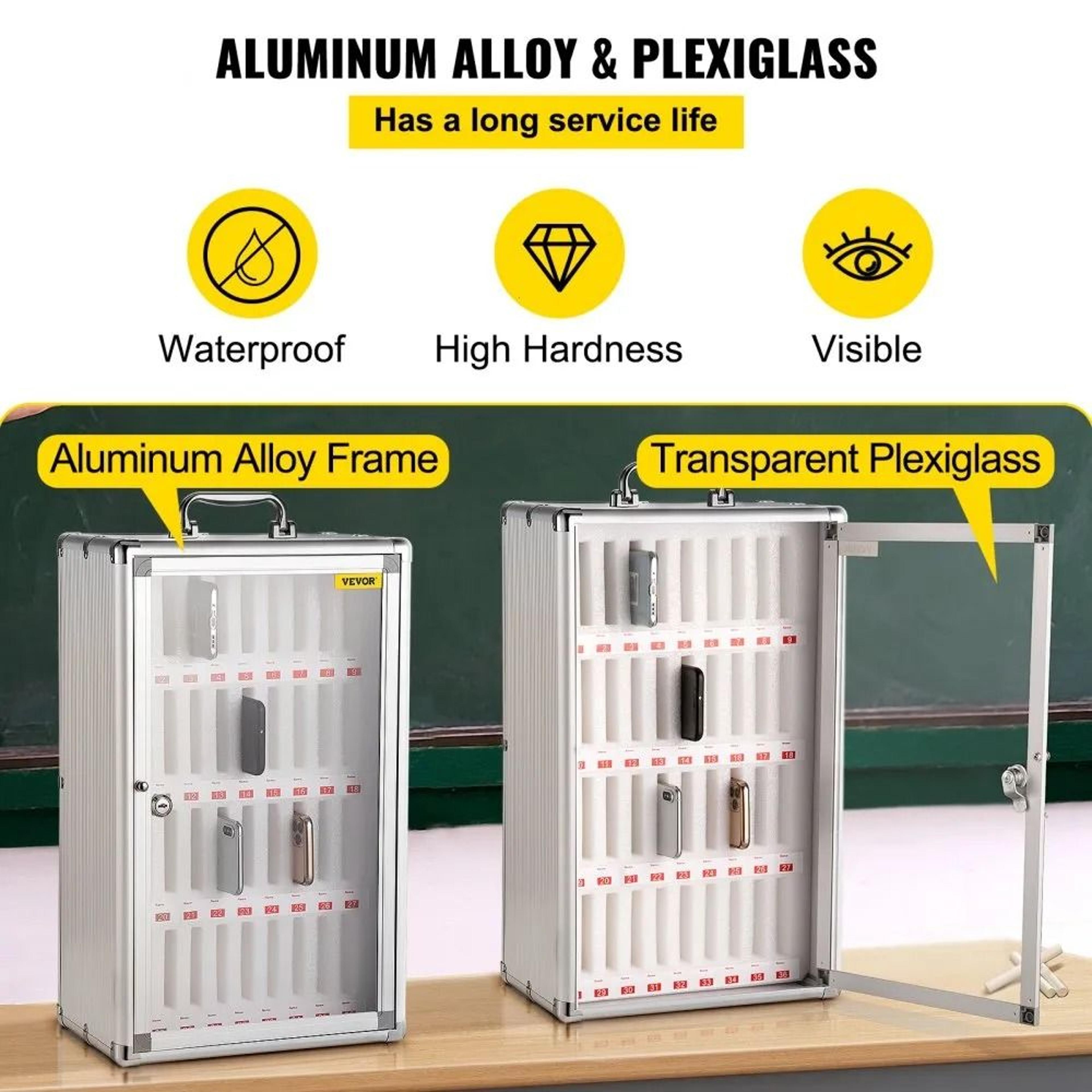 36 Slot Cell Phone Storage Cabinet With Lock Phone Locker Box For Classroom Office Gym 2