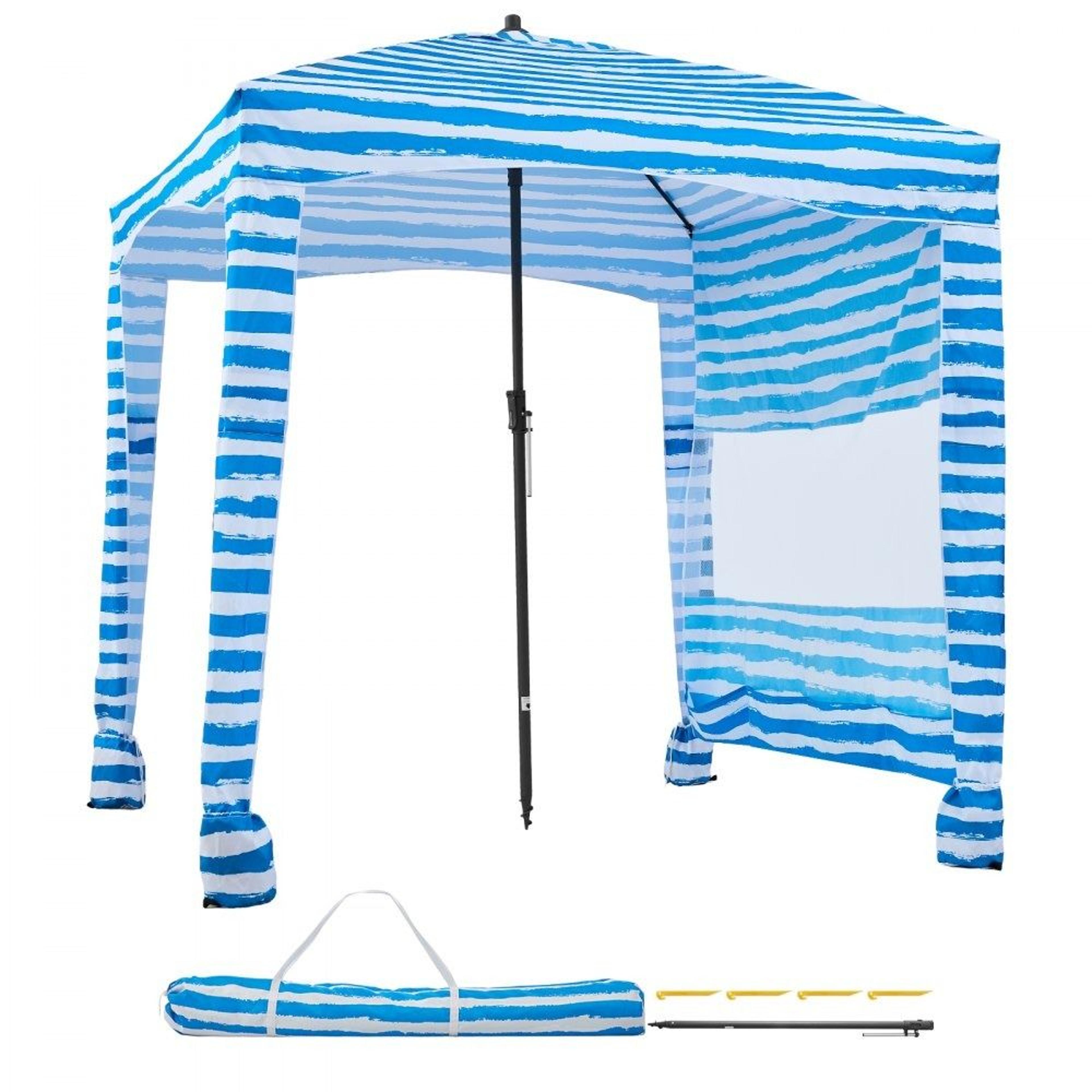 beach cabana 6x6 ft upf 50+ beach canopy with side wall