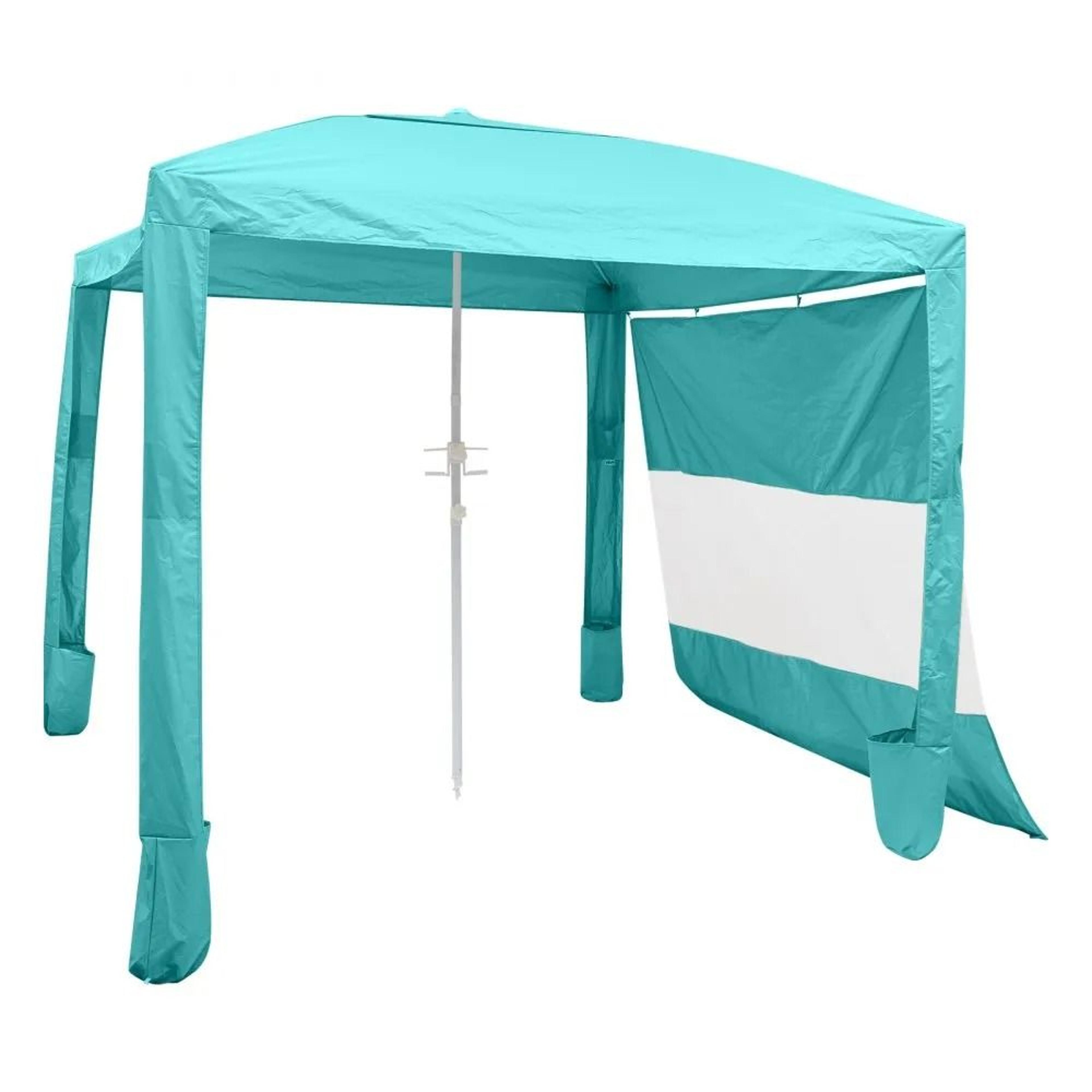 8x8 ft beach cabana with side wall upf 50+ portable sun shelter