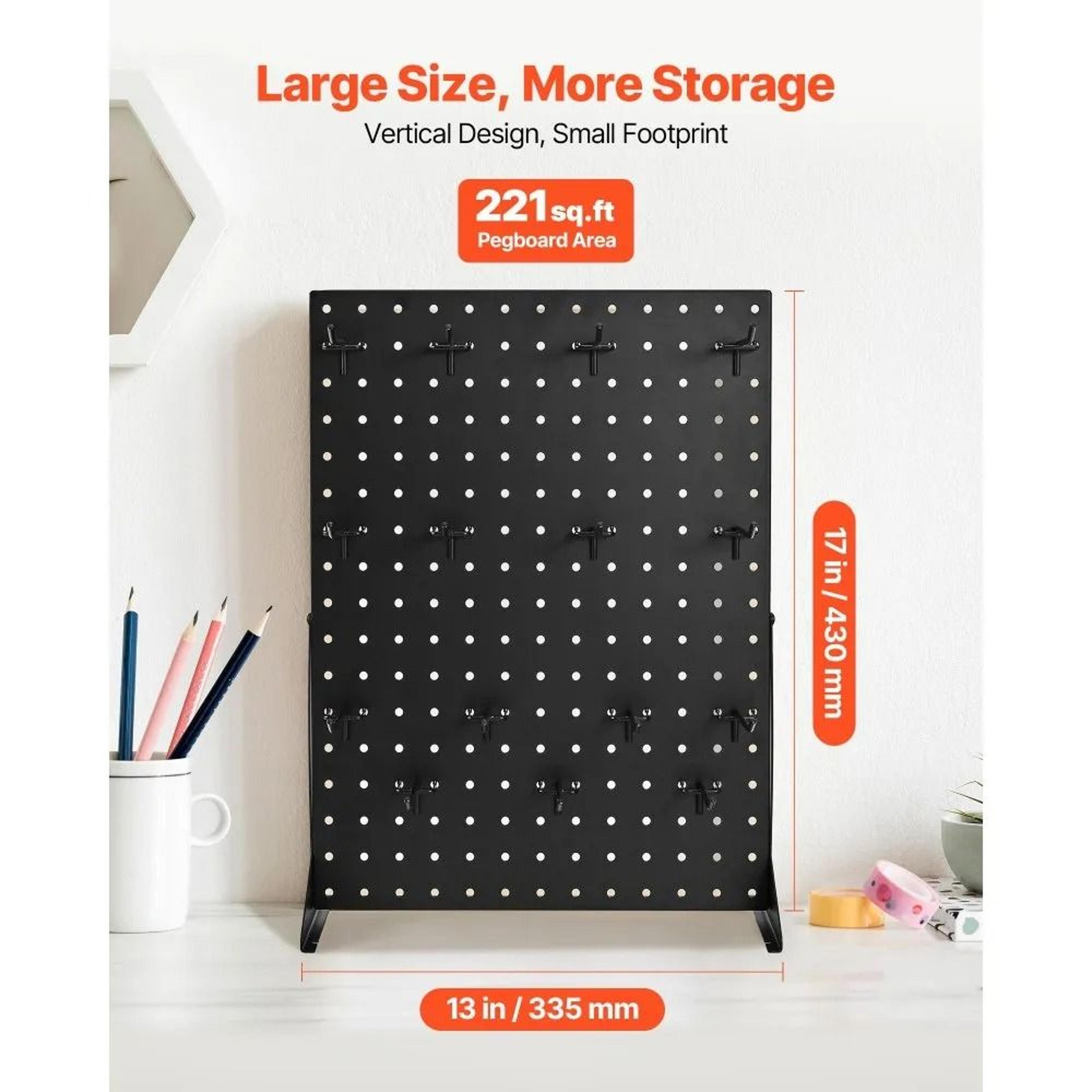 Tabletop Pegboard Display Stand With 30 Hooks Steel Retail Organizer 2 Pack 1