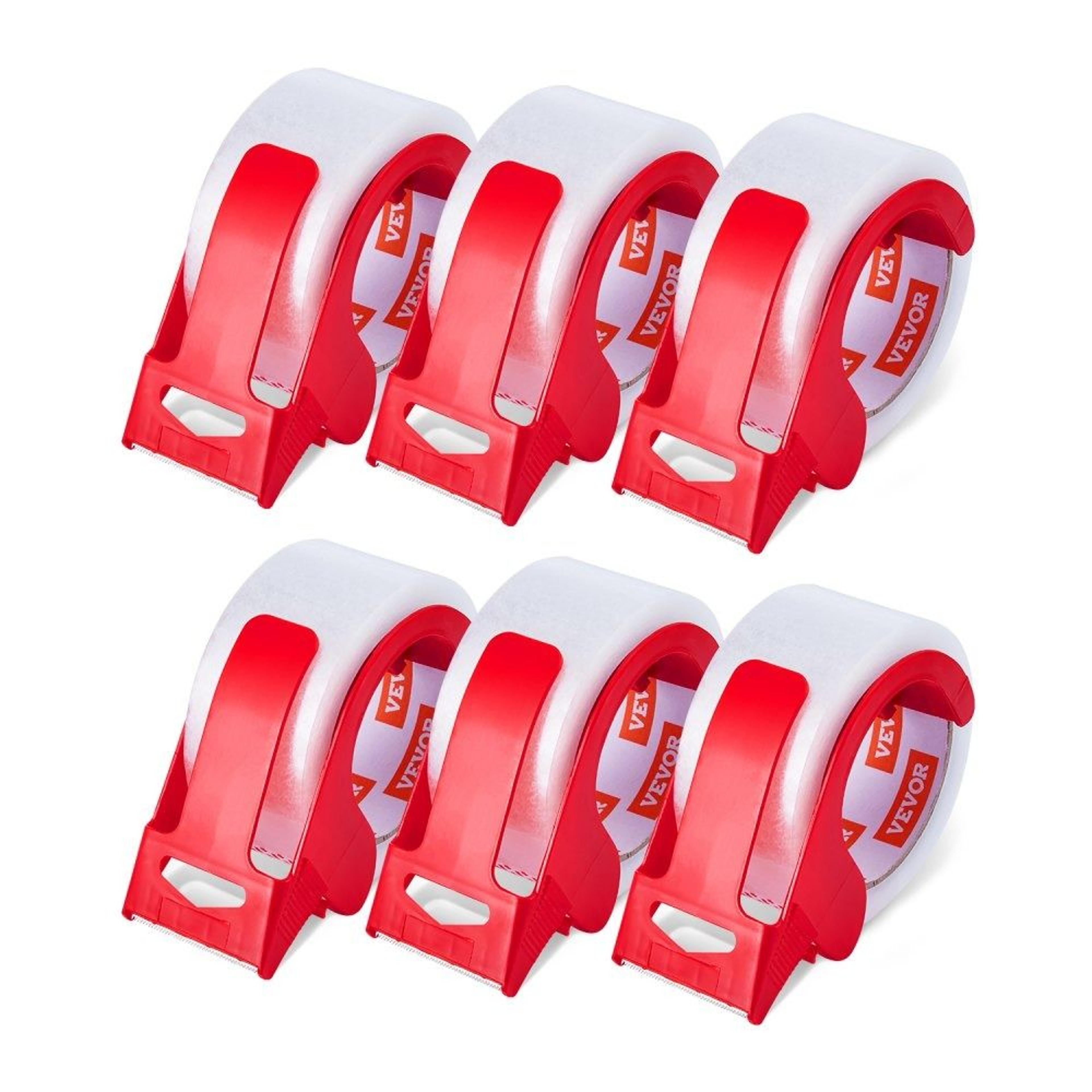 clear packing tape 6 rolls 65 yards heavy duty shipping tape with dispenser