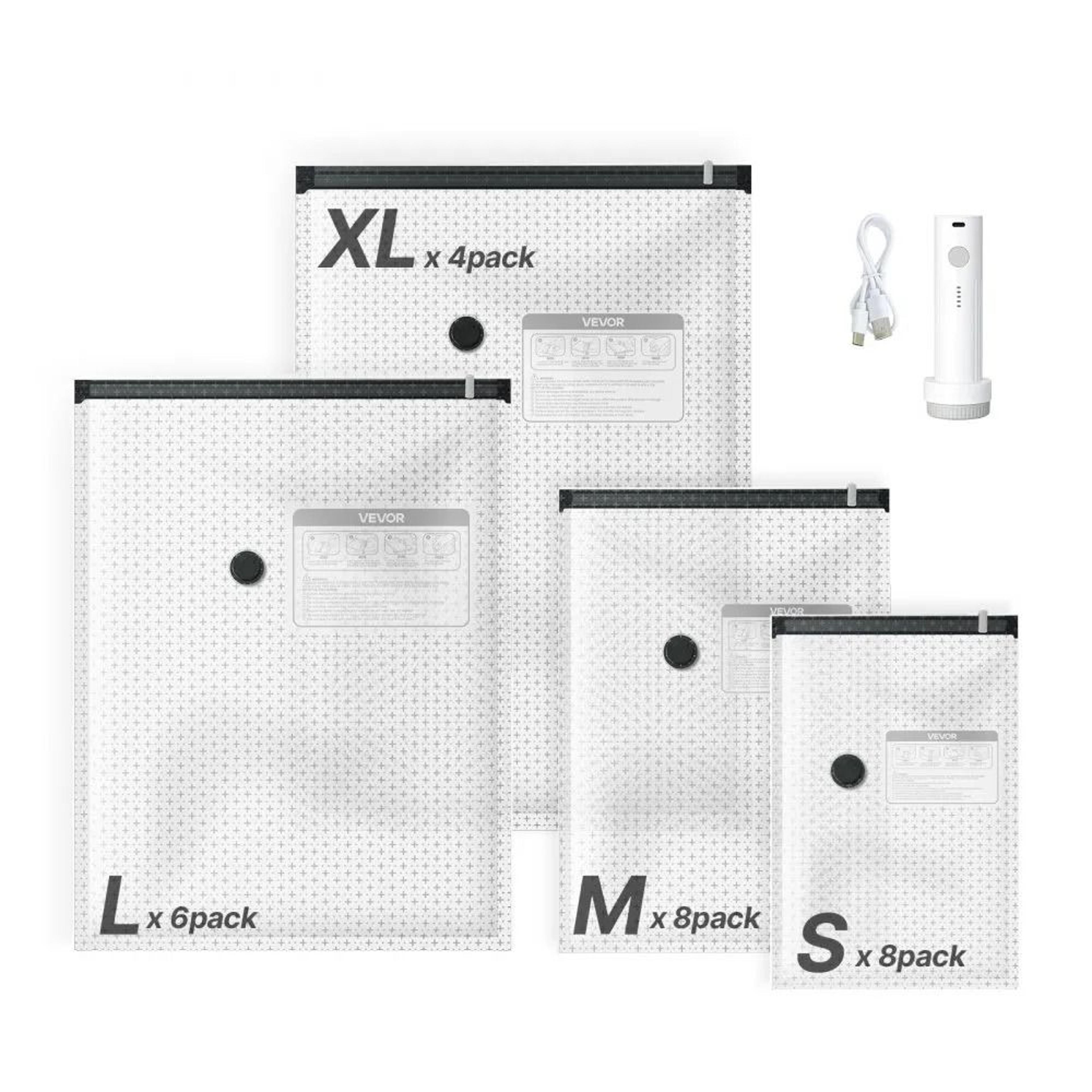 26 Pack Vacuum Storage Bags With Electric Pump For Travel And Clothes 8