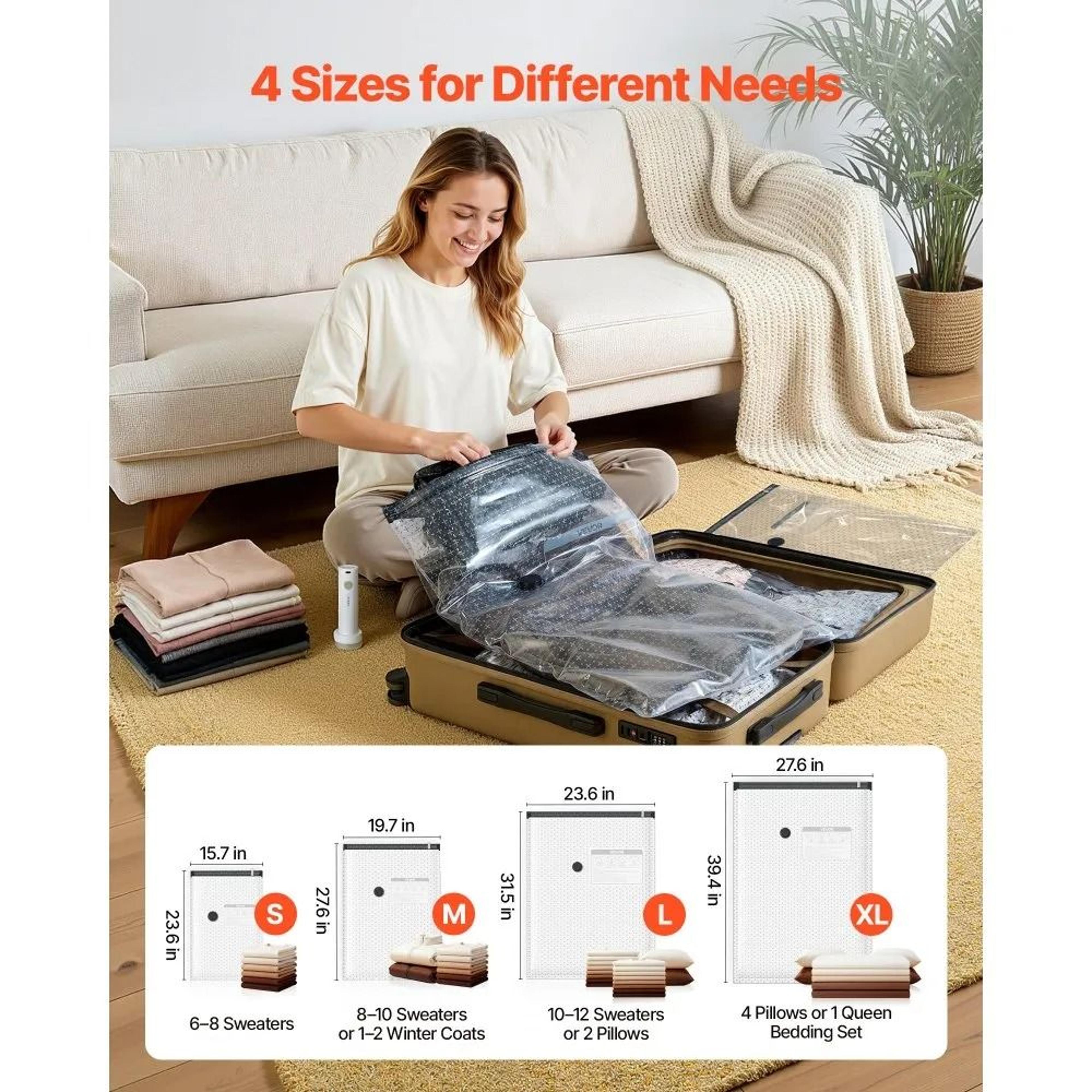26 Pack Vacuum Storage Bags With Electric Pump For Travel And Clothes 1