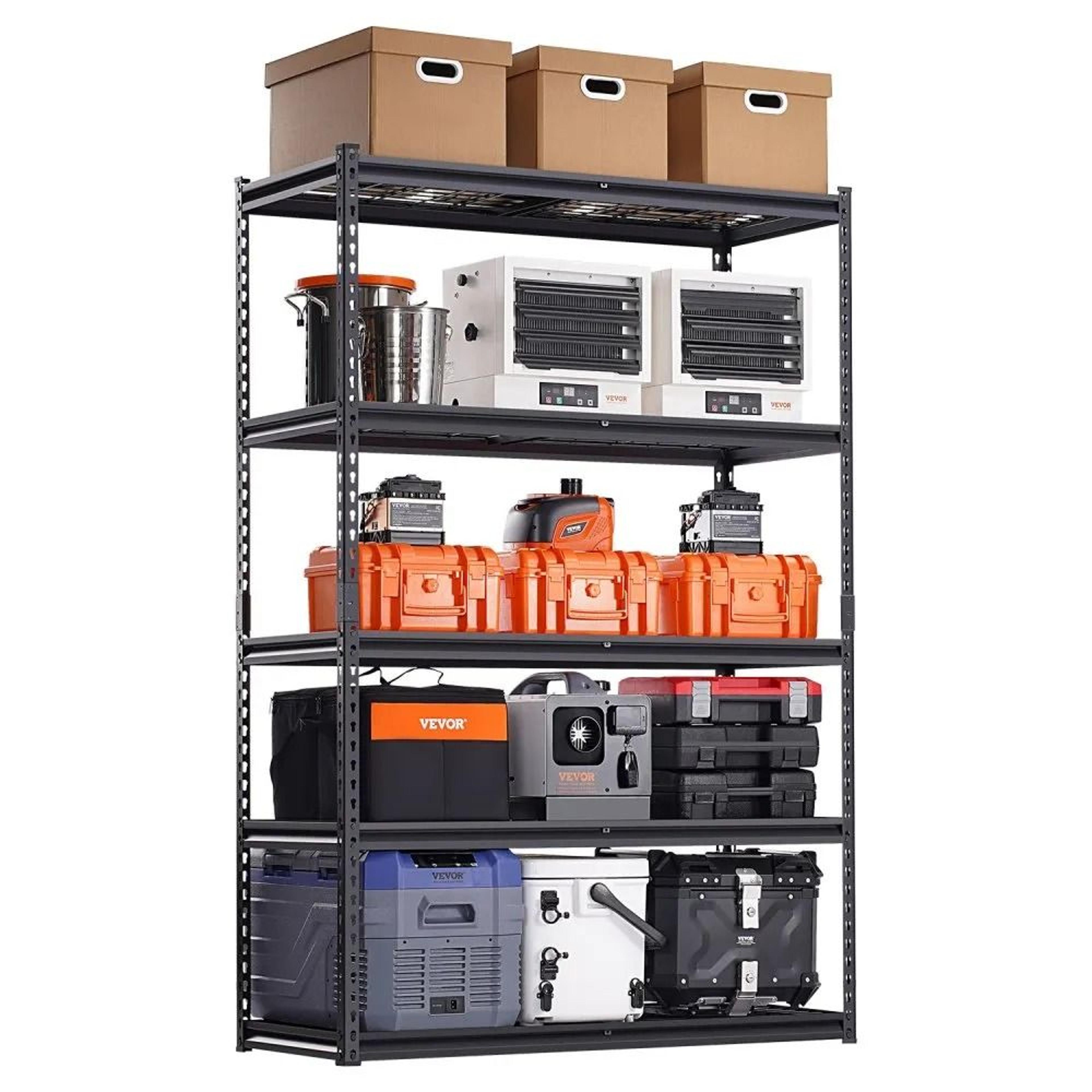 5 tier heavy duty garage shelving unit 3000 lbs adjustable metal storage rack