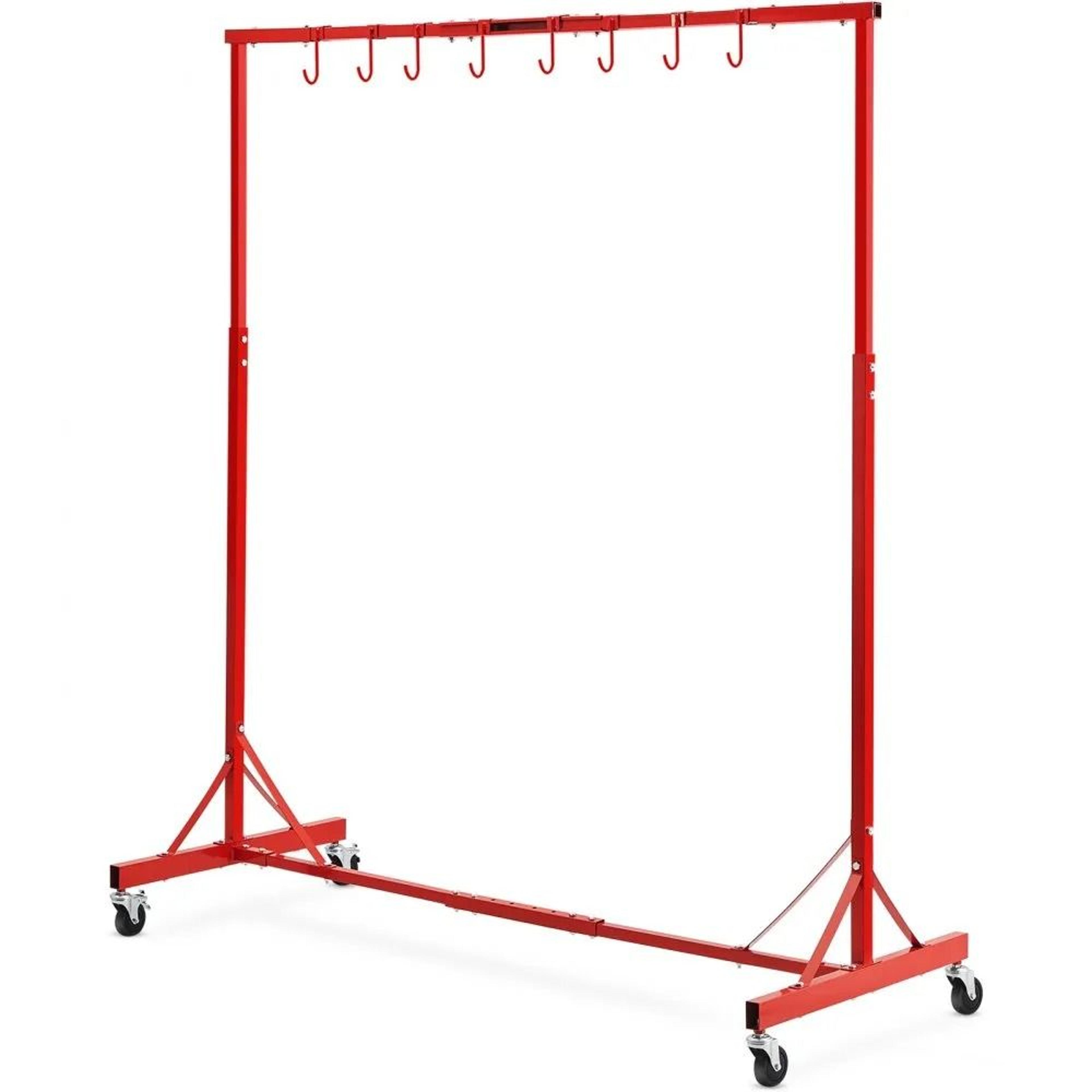 adjustable automotive paint rack 8 hook auto body drying stand