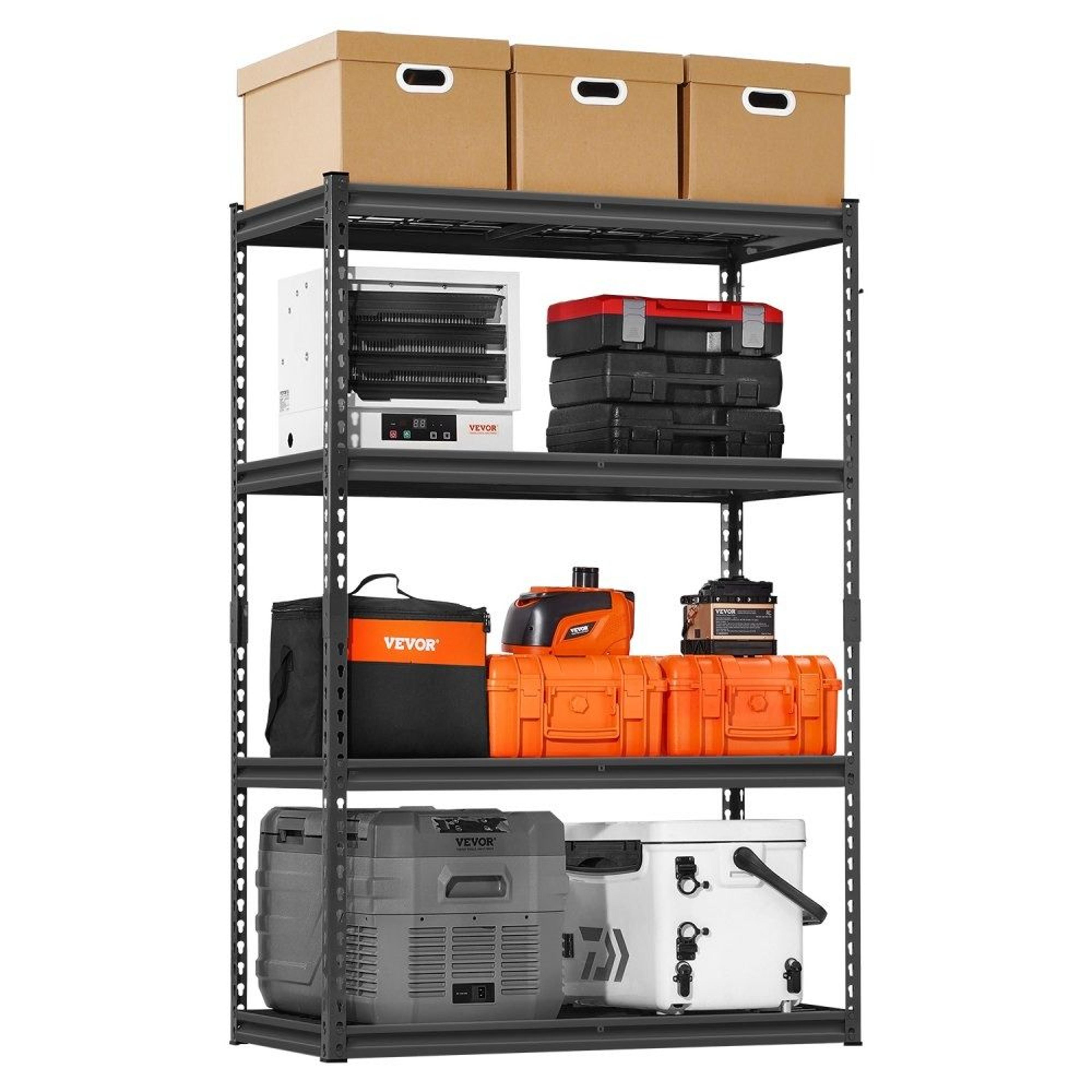 2400 lbs heavy duty garage storage shelves 4 tier adjustable metal rack