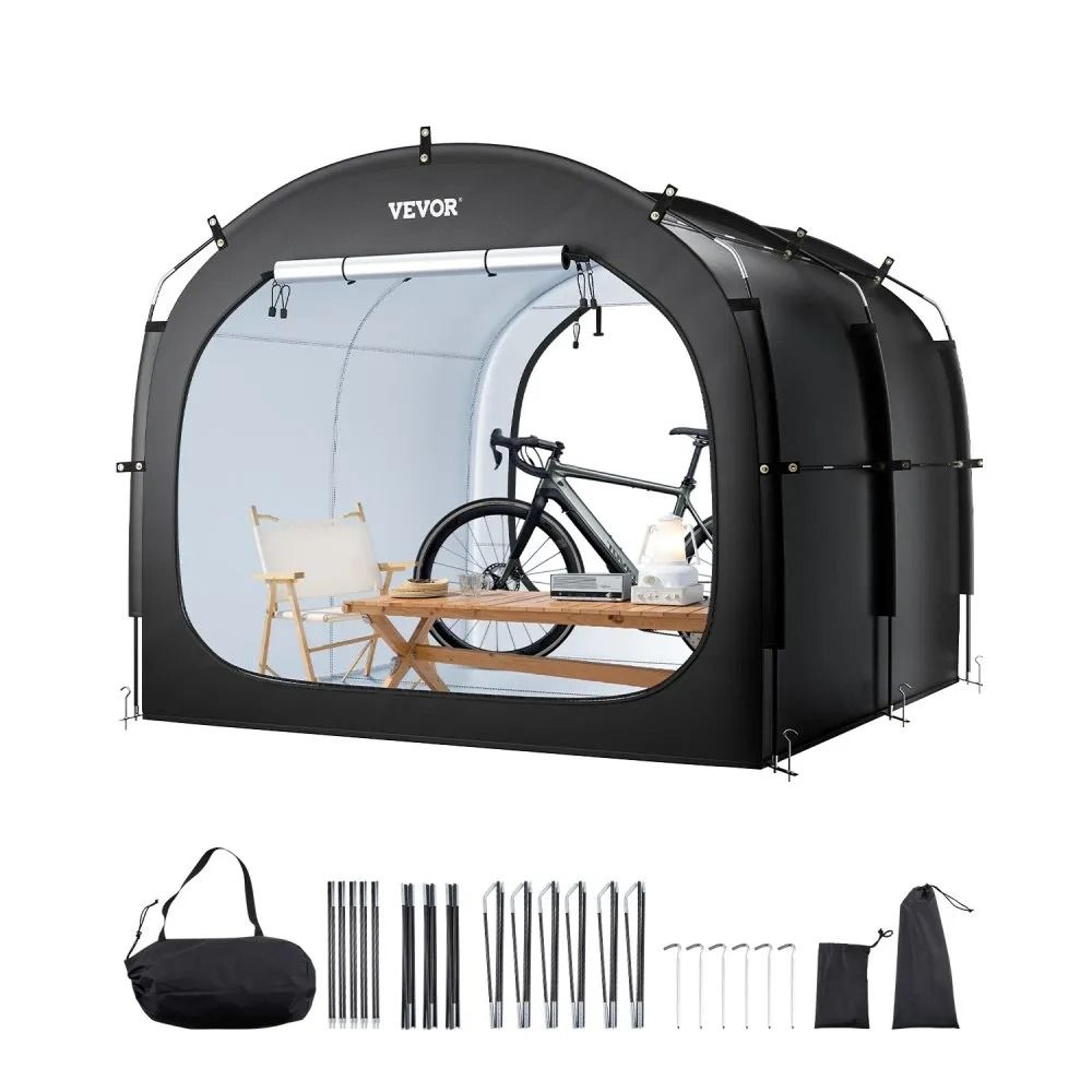 5 bike storage tent waterproof outdoor bicycle storage shed with ventilated window
