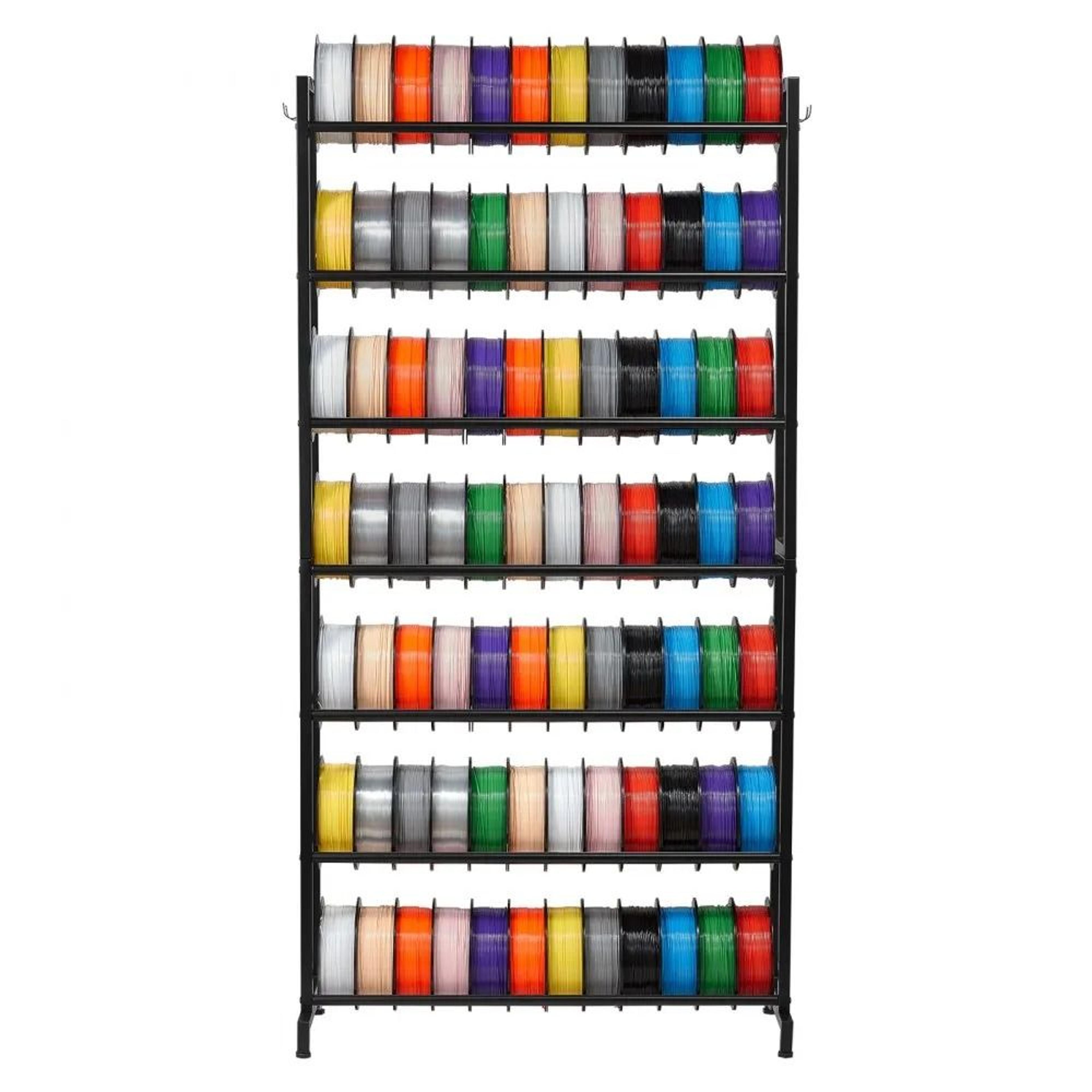 7 tier 3d printer filament storage rack heavy duty spool holder organizer