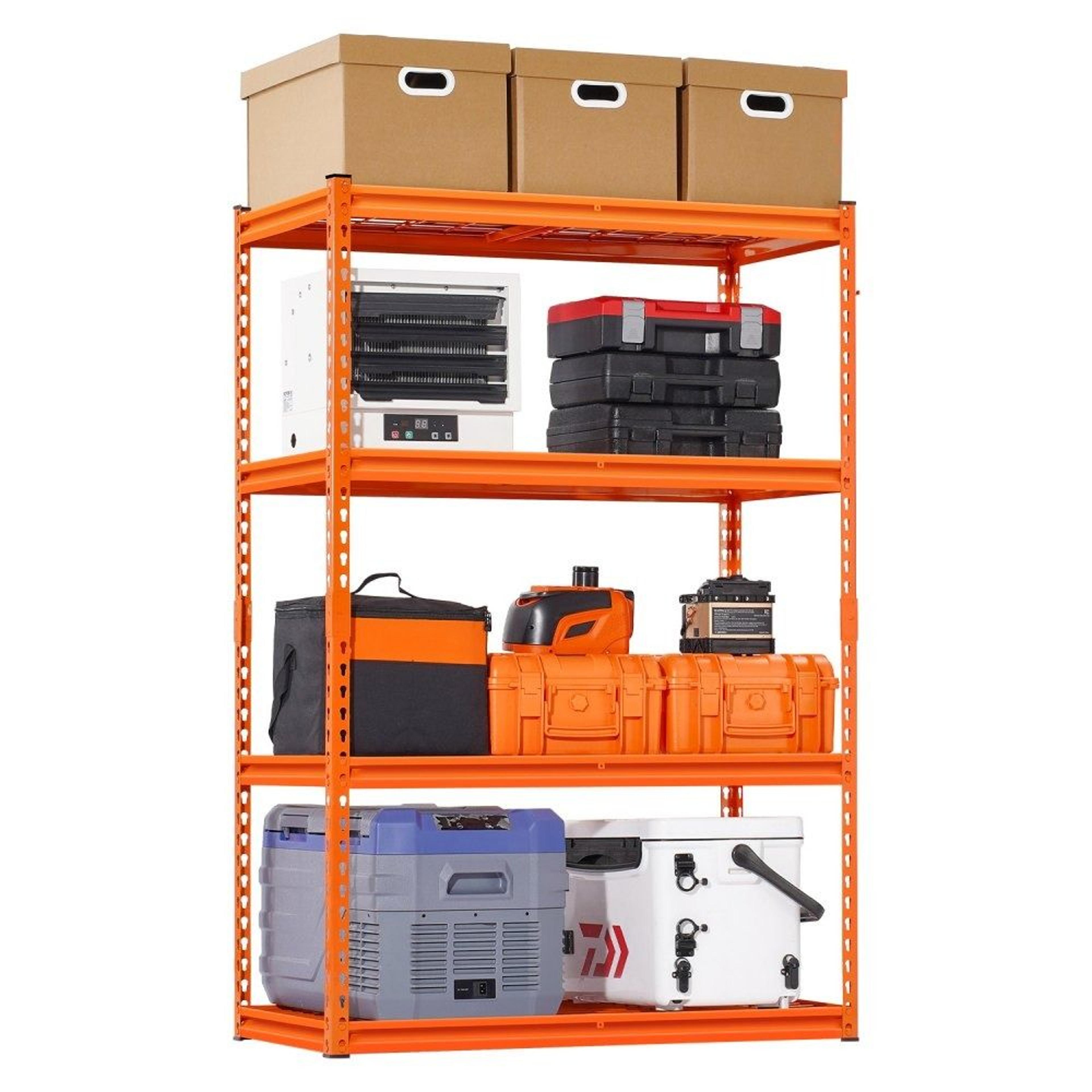 heavy duty garage shelving 2400 lbs 4 tier adjustable metal storage rack