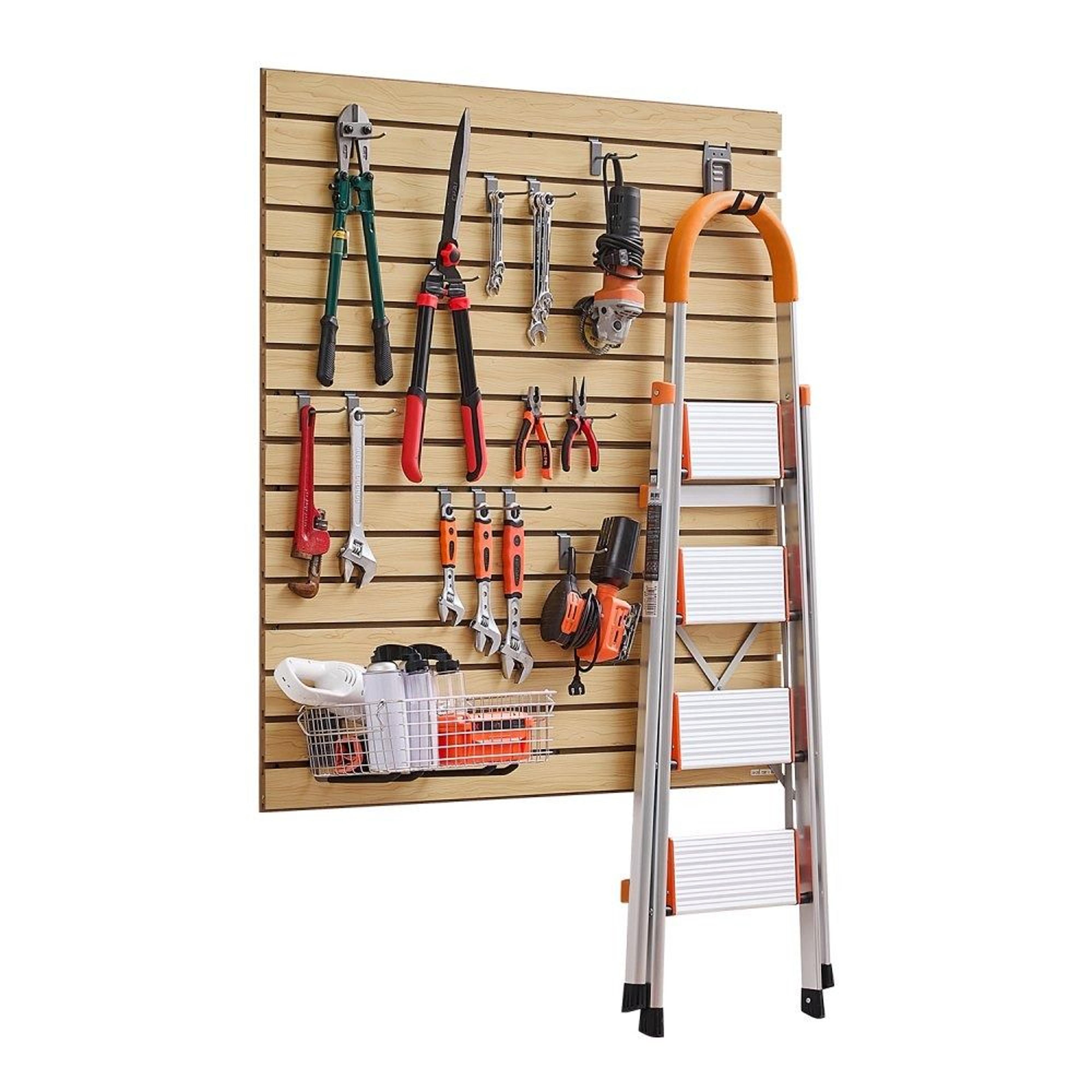 4 x 4 ft garage slatwall panel mdf modular wall storage organizer