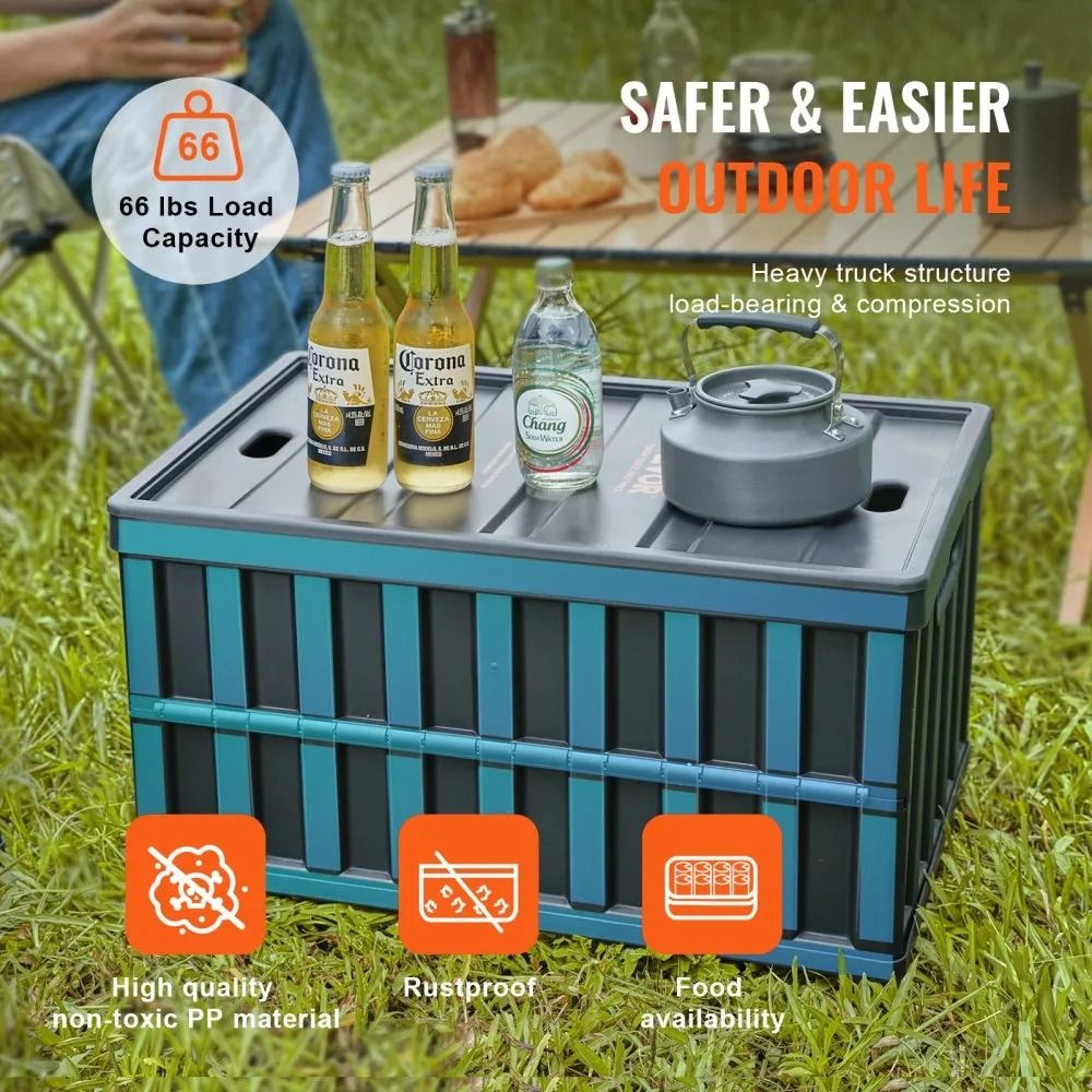 Collapsible Storage Bins With Lids 3 Pack Stackable Folding Crates 4