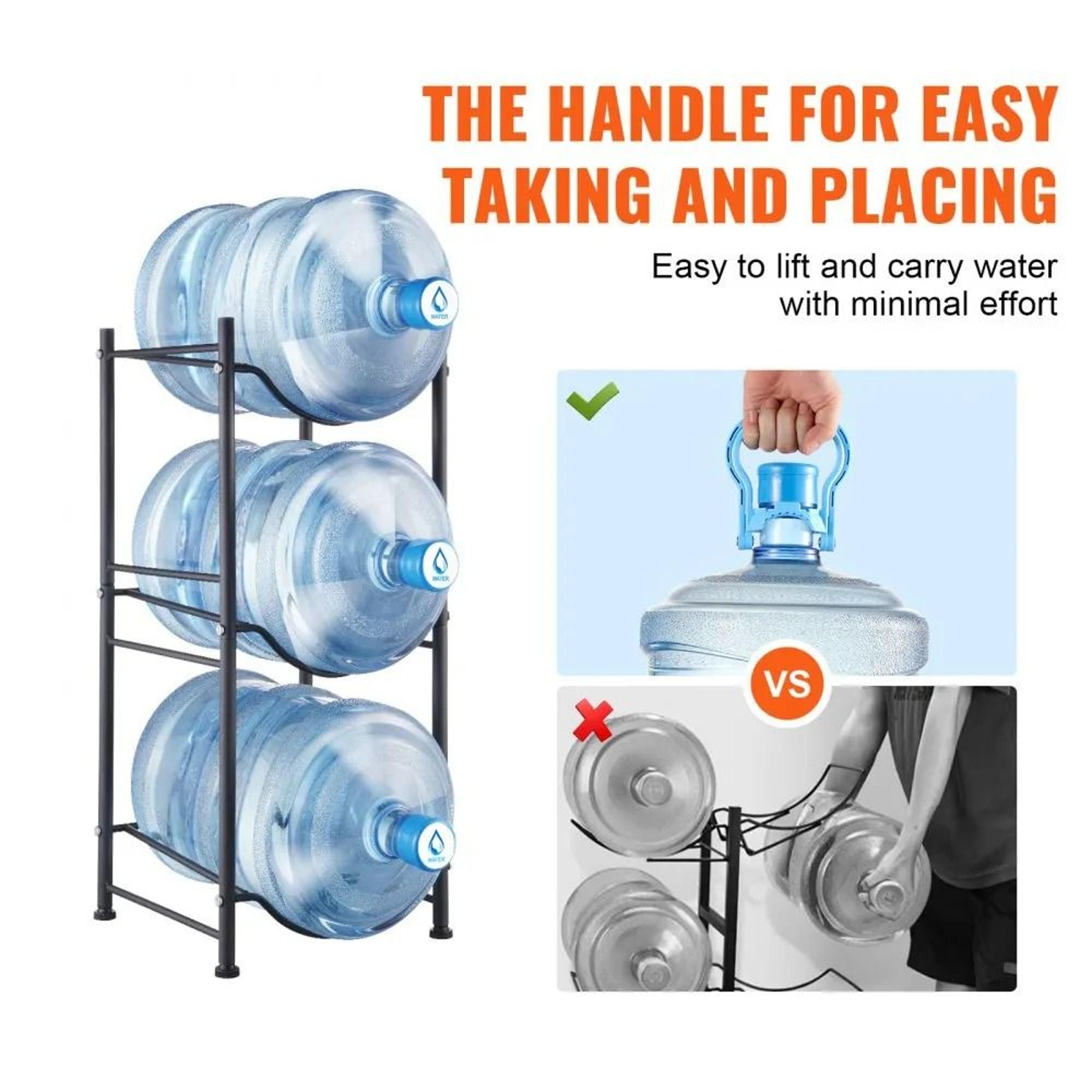 3 Tier 5 Gallon Water Bottle Holder Heavy Duty Water Jug Storage Rack For 3 Bottles 2