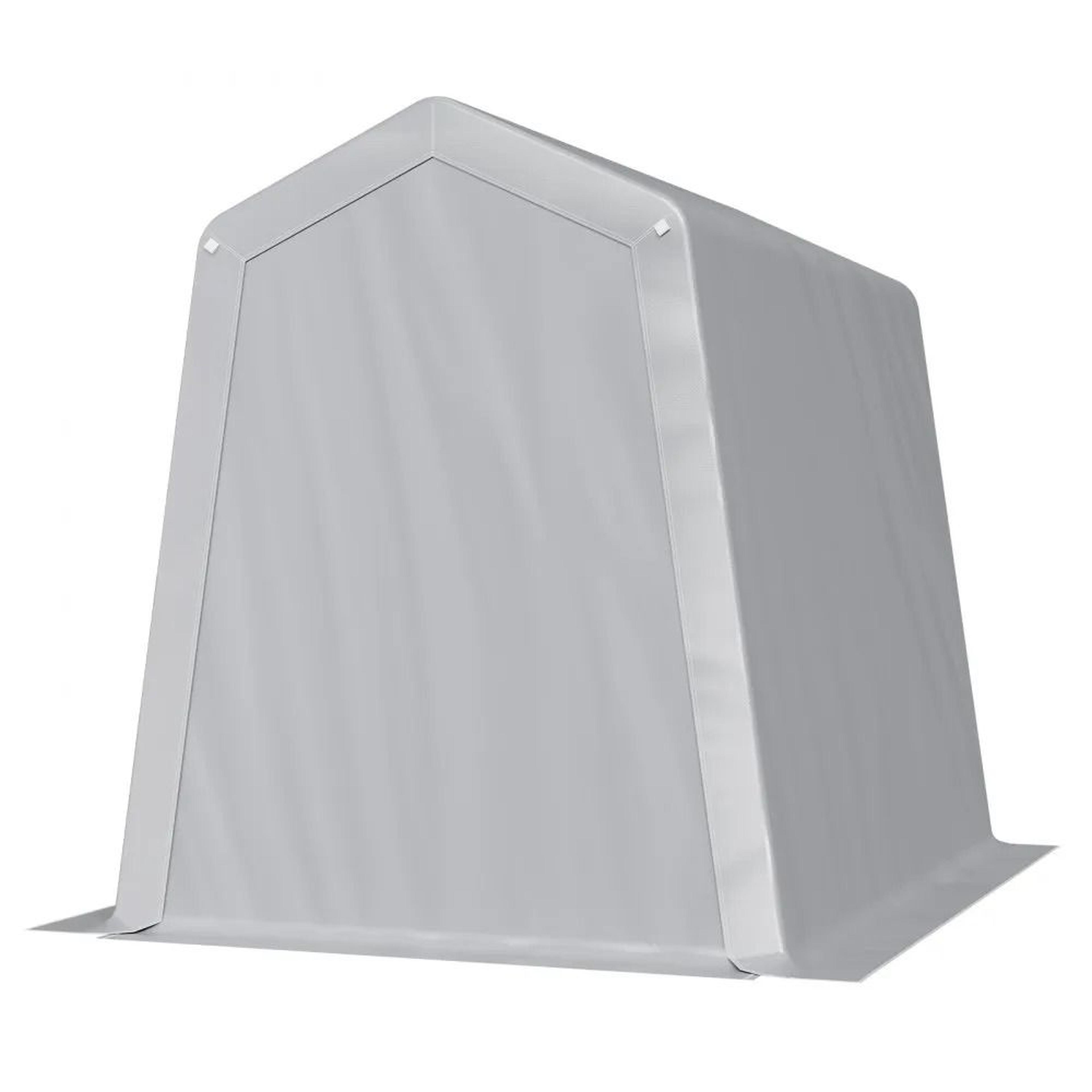 6x8 Portable Storage Shed Waterproof Outdoor Storage Shelter With Heavy Duty Steel Frame 7