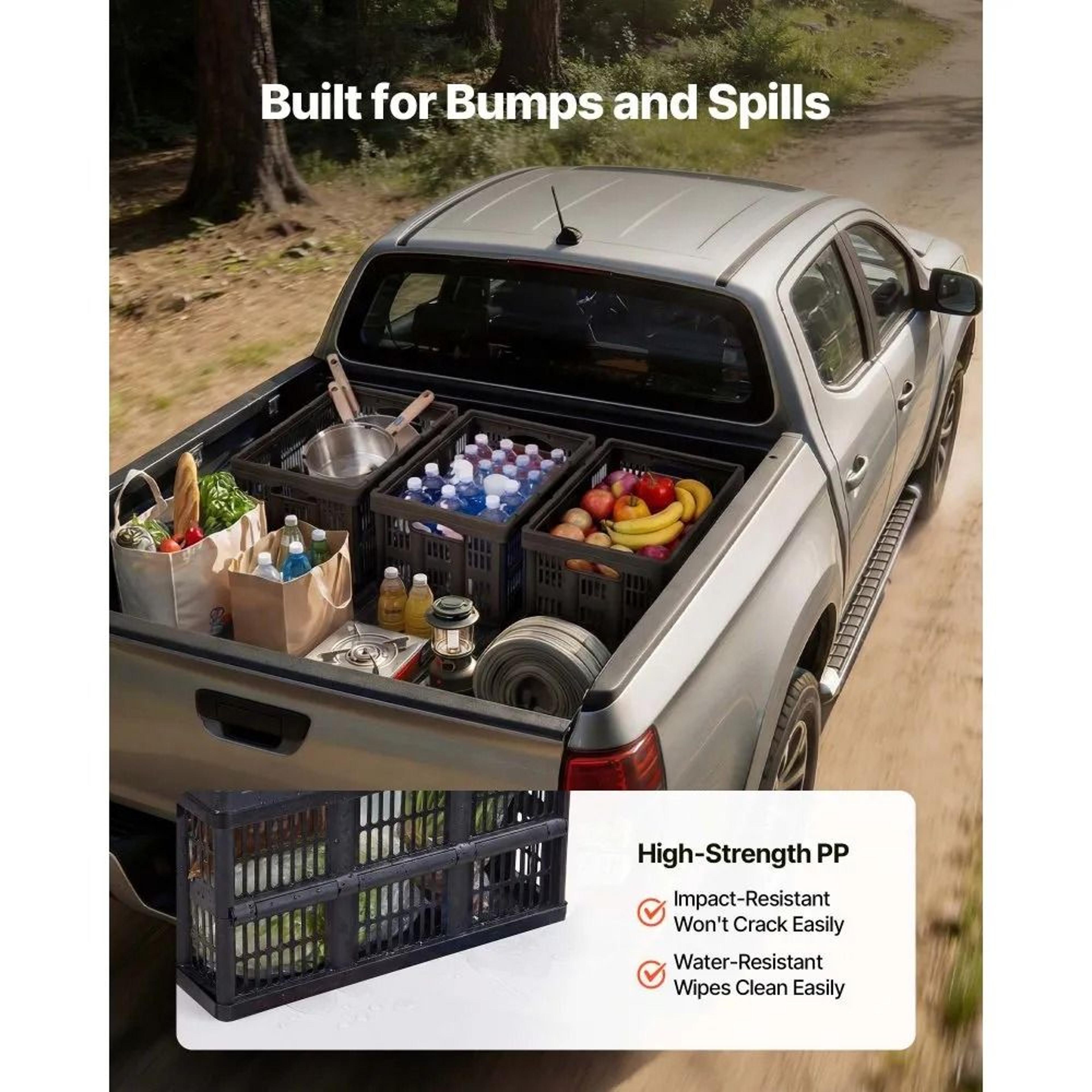 45L Collapsible Storage Bins 3 Pack Stackable Folding Storage Crates With Handles 2
