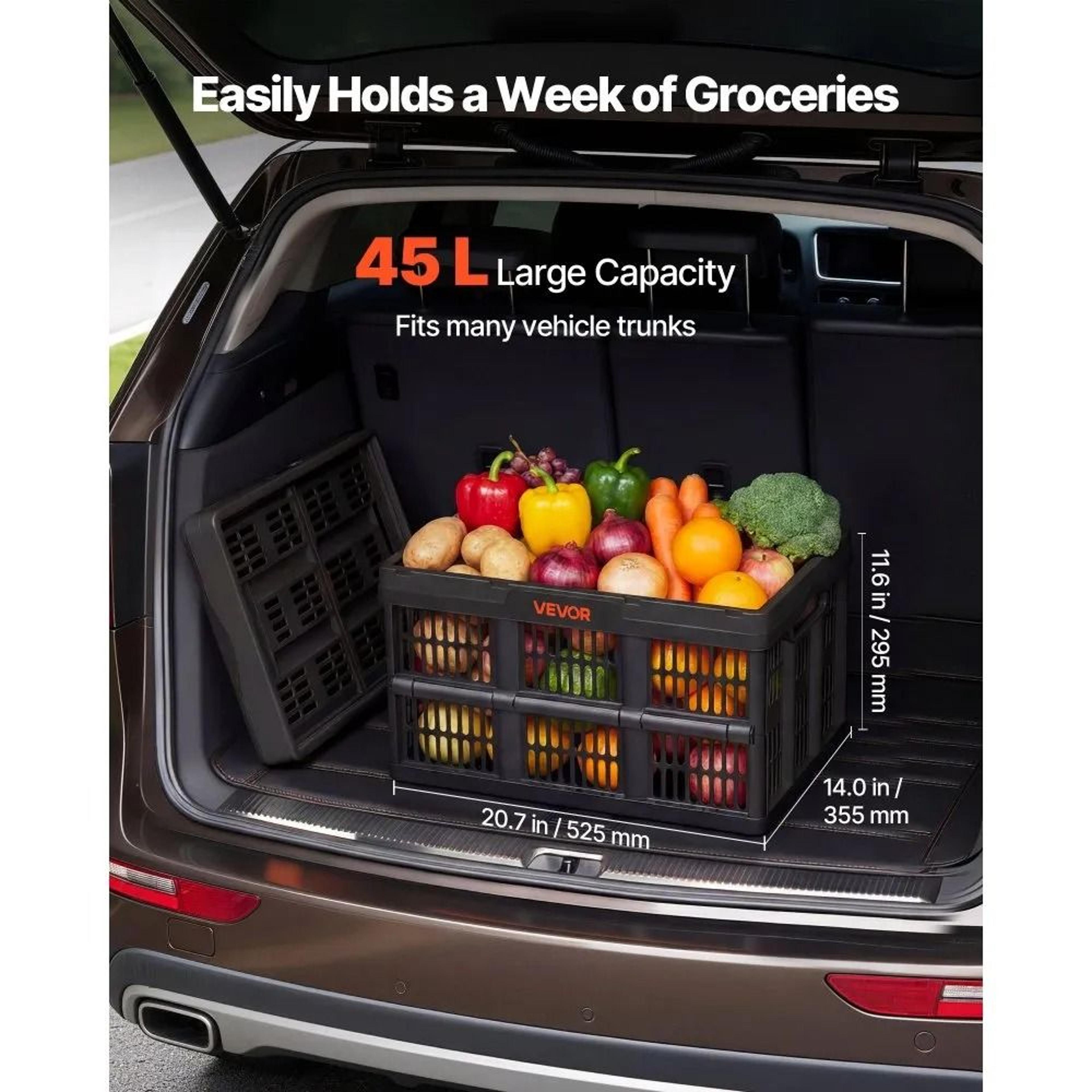 45L Collapsible Storage Bins 3 Pack Stackable Folding Storage Crates With Handles 1