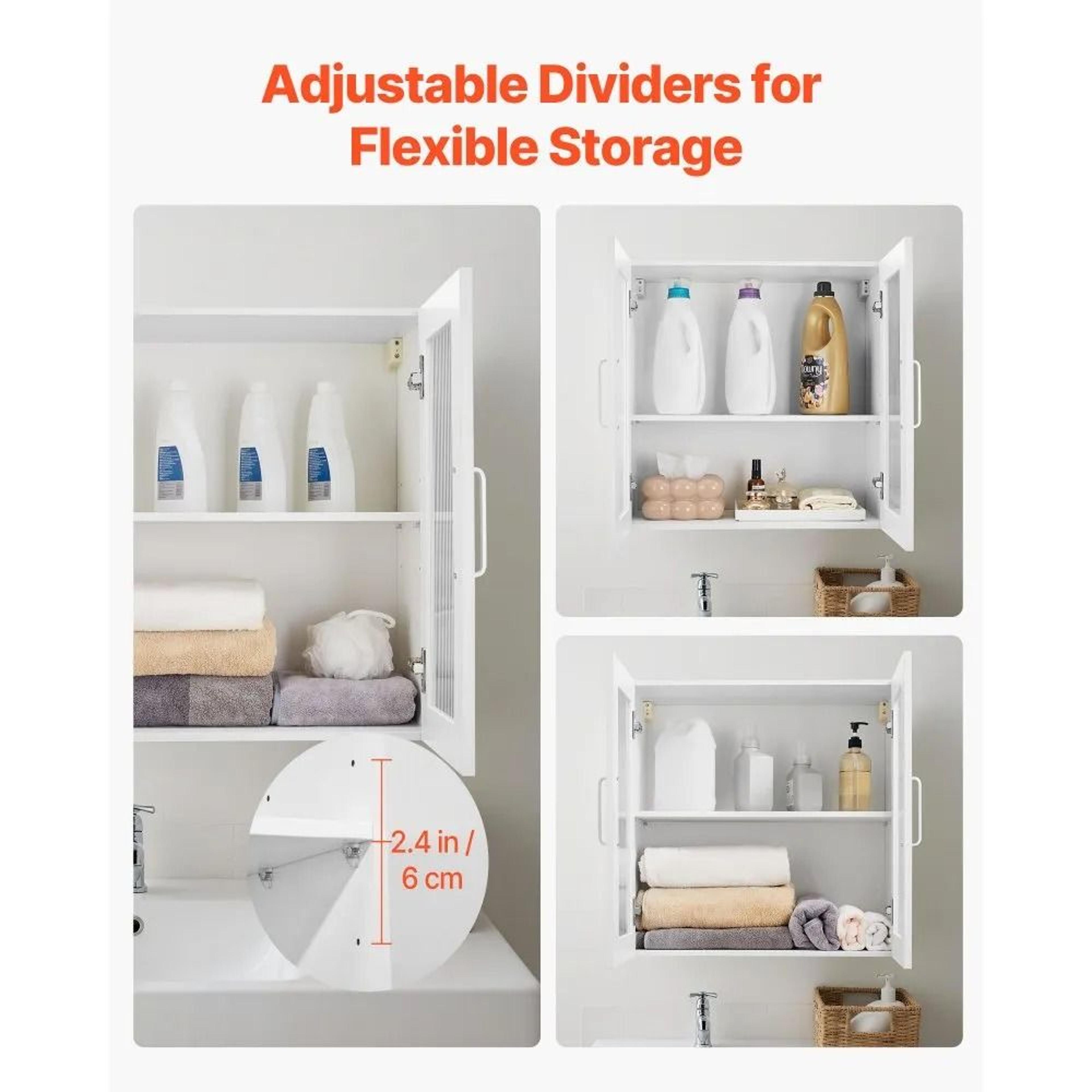 Space Saving Laundry Room Wall Cabinet Set With Adjustable Shelves And Soft Close Doors 3