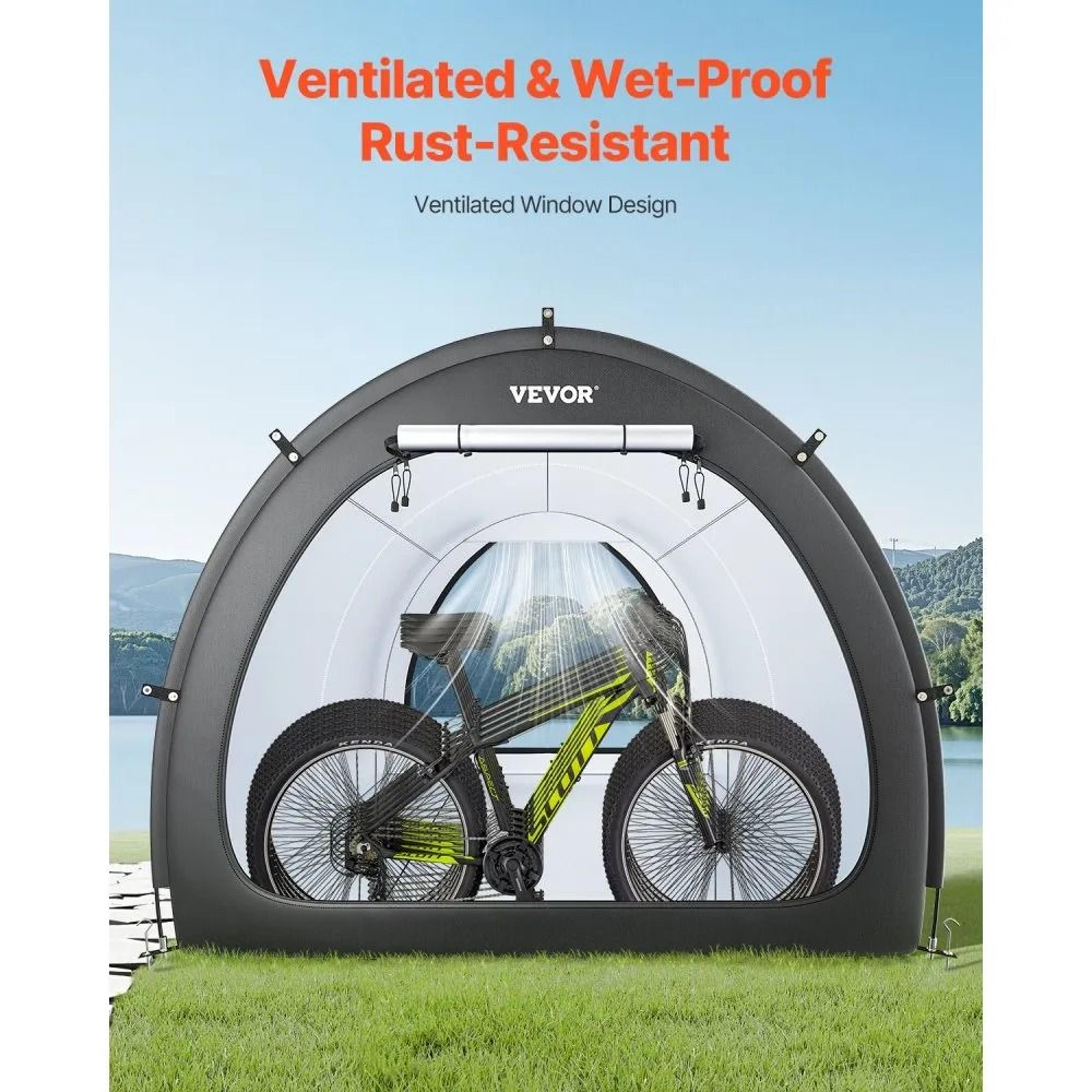 Bike Storage Tent For 5 Bikes Waterproof Outdoor Bike Storage Shelter With Ventilation 3