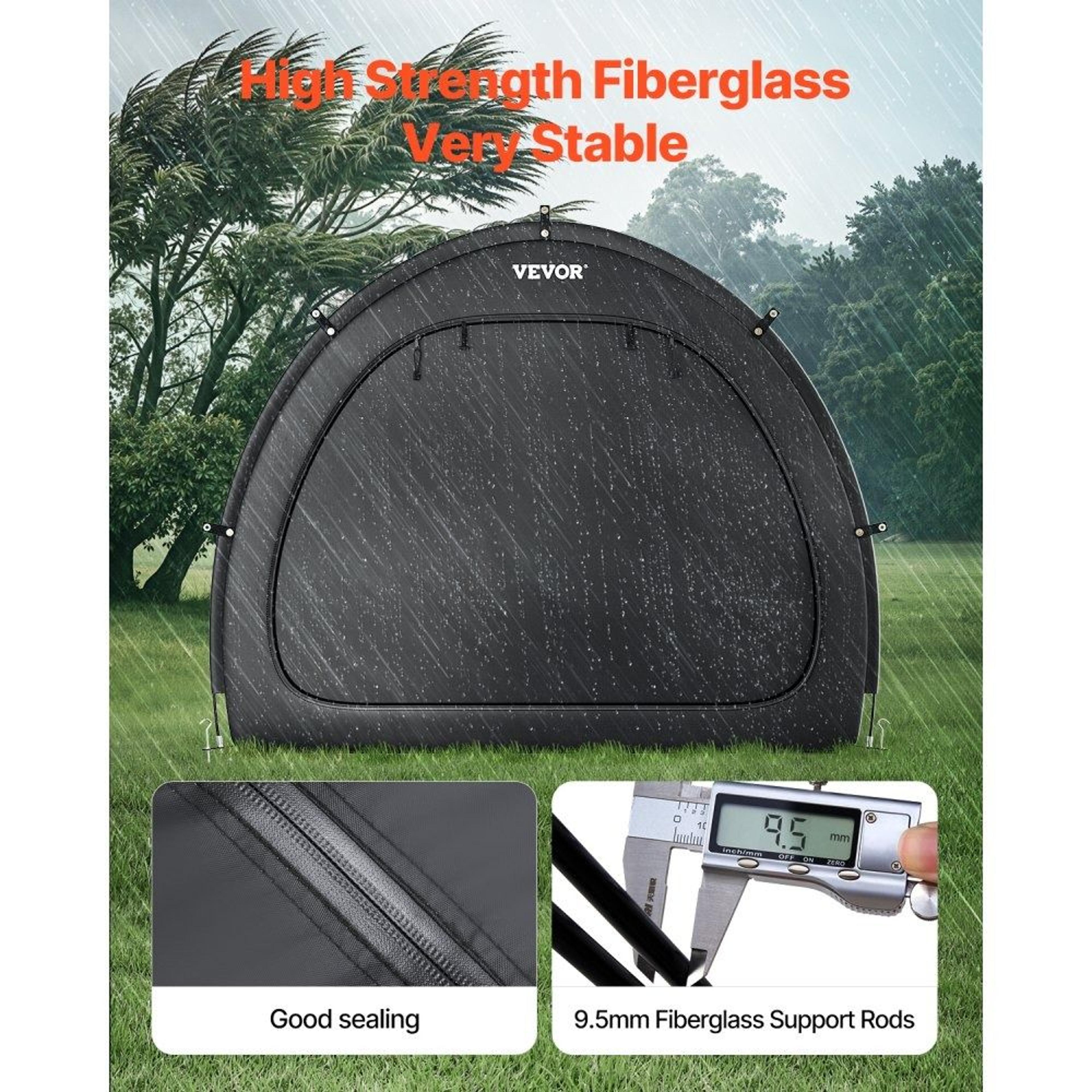 Bike Storage Tent For 5 Bikes Waterproof Outdoor Bike Storage Shelter With Ventilation 5