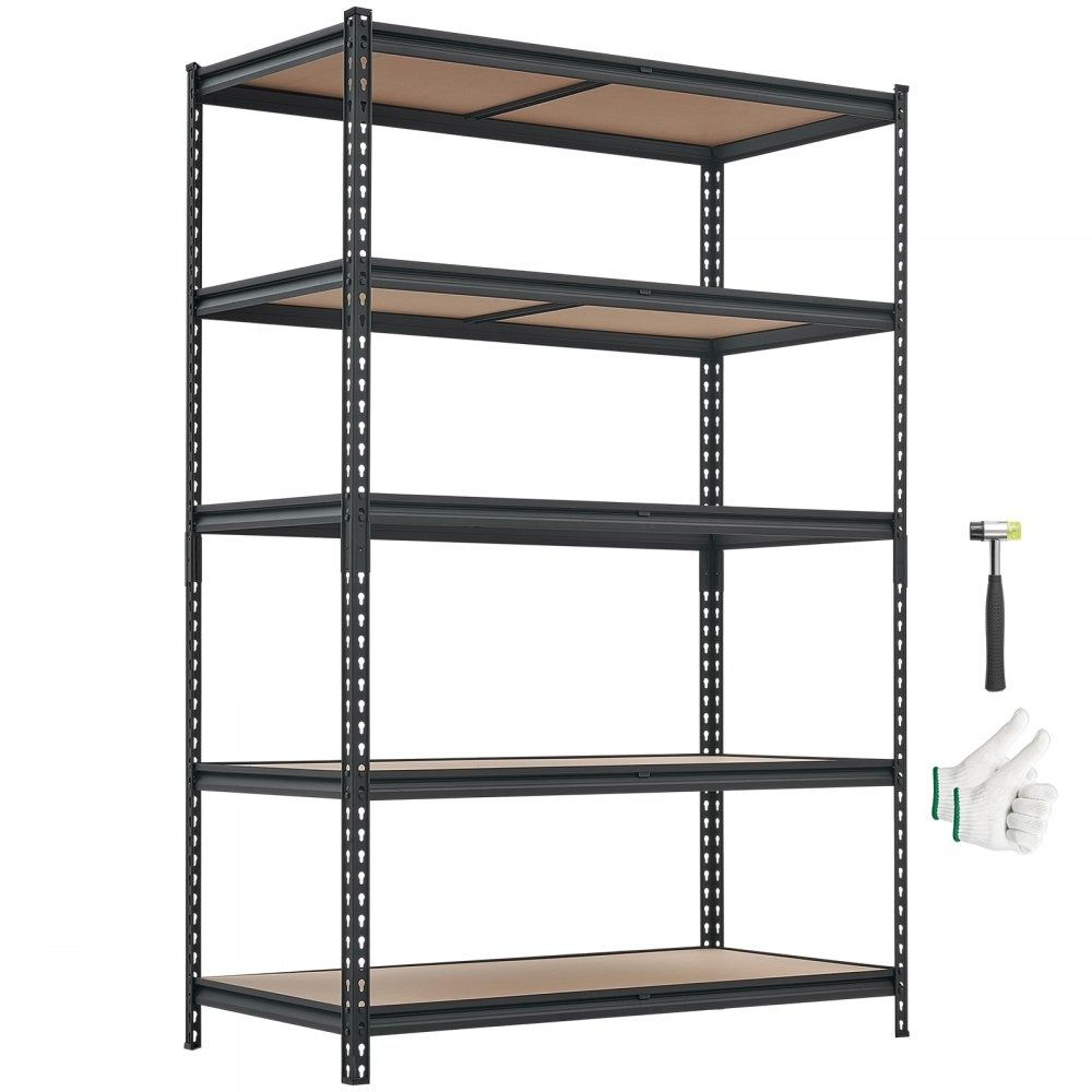 heavy duty garage shelving 5 tier adjustable storage shelves 3000 lb capacity 48 x 24 x 71 in