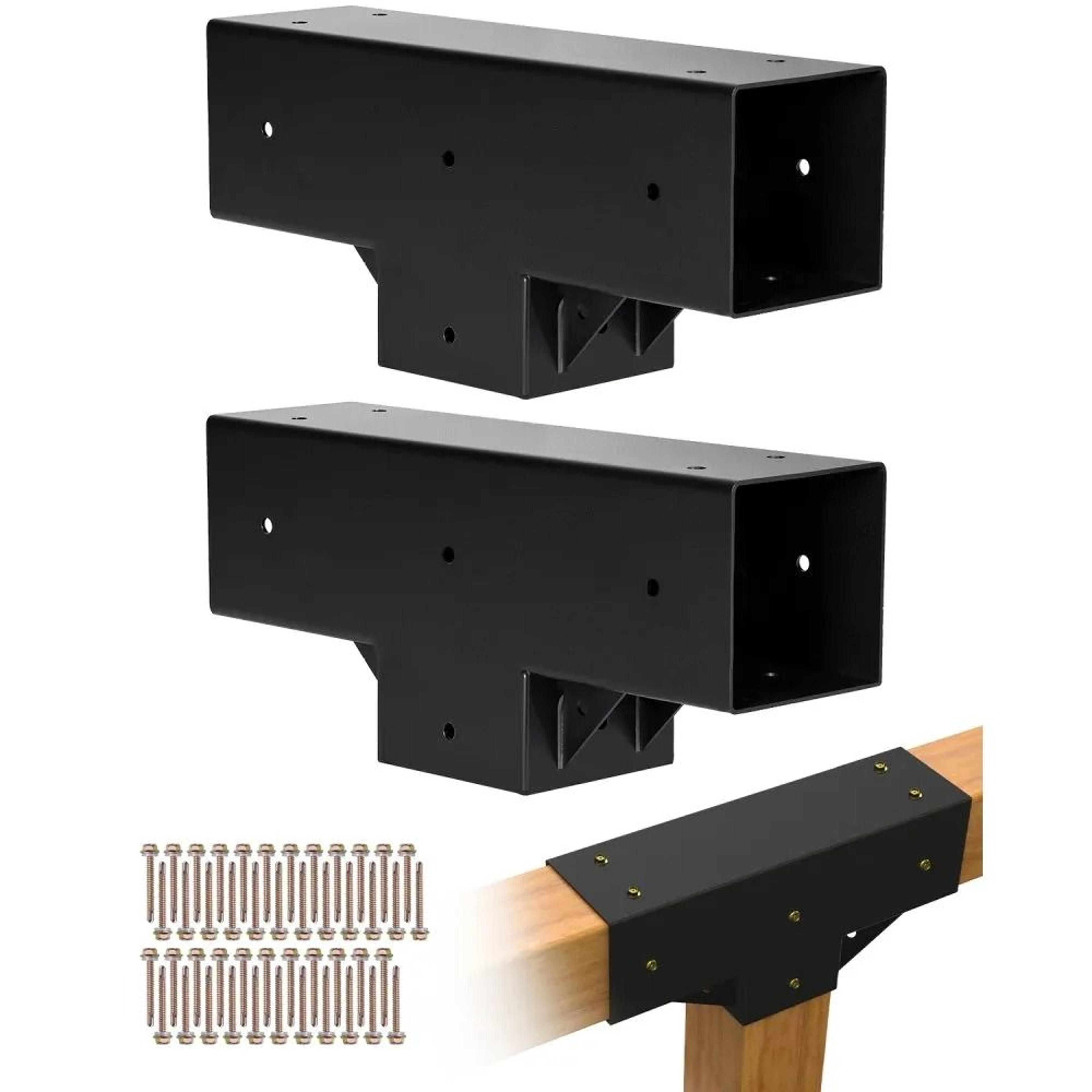pergola bracket kit 2 pack 4x4 t shape wood connector for diy outdoor structures