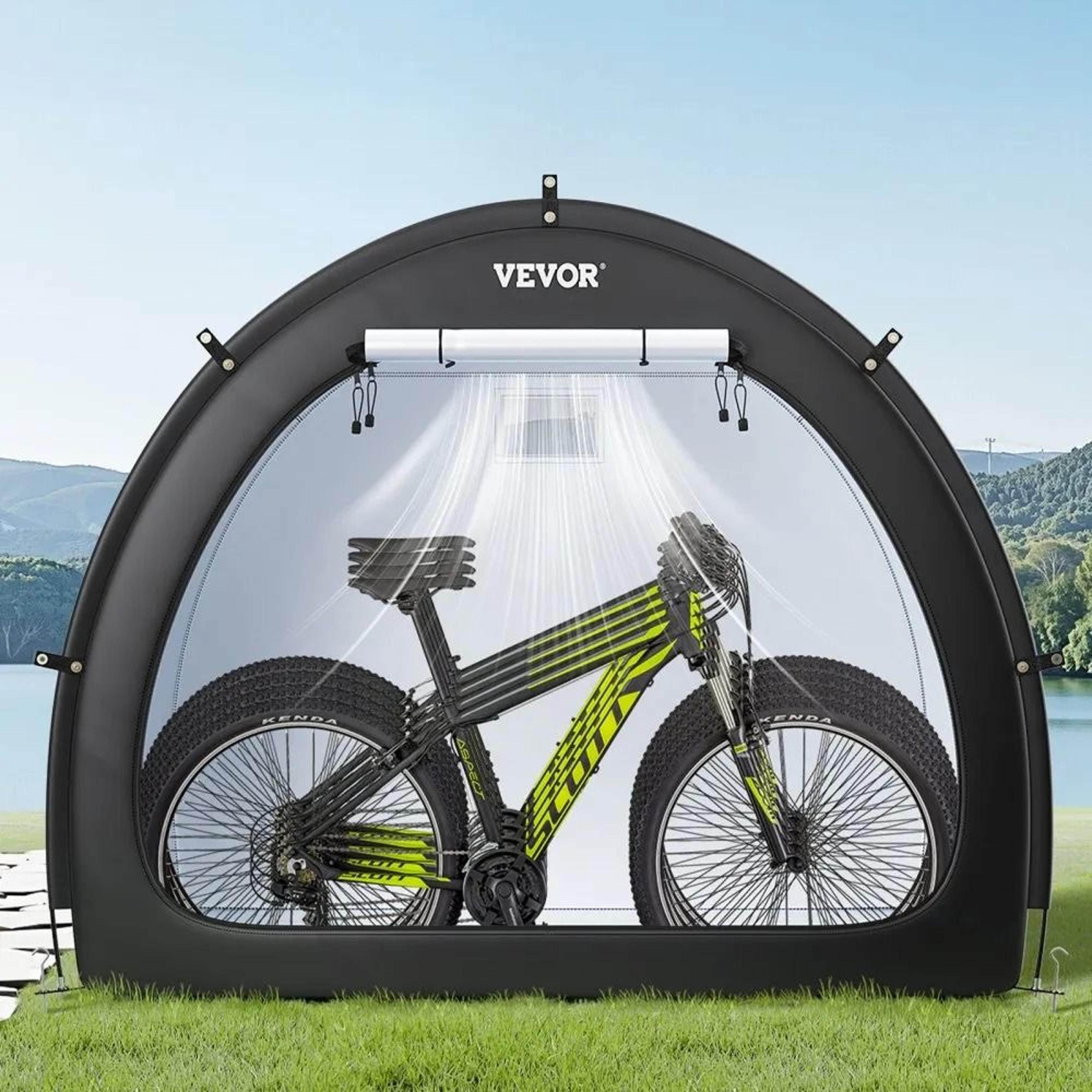Outdoor Bike Storage Tent For 4 To 5 Bikes Waterproof Bicycle Shed With Ventilated Window 5