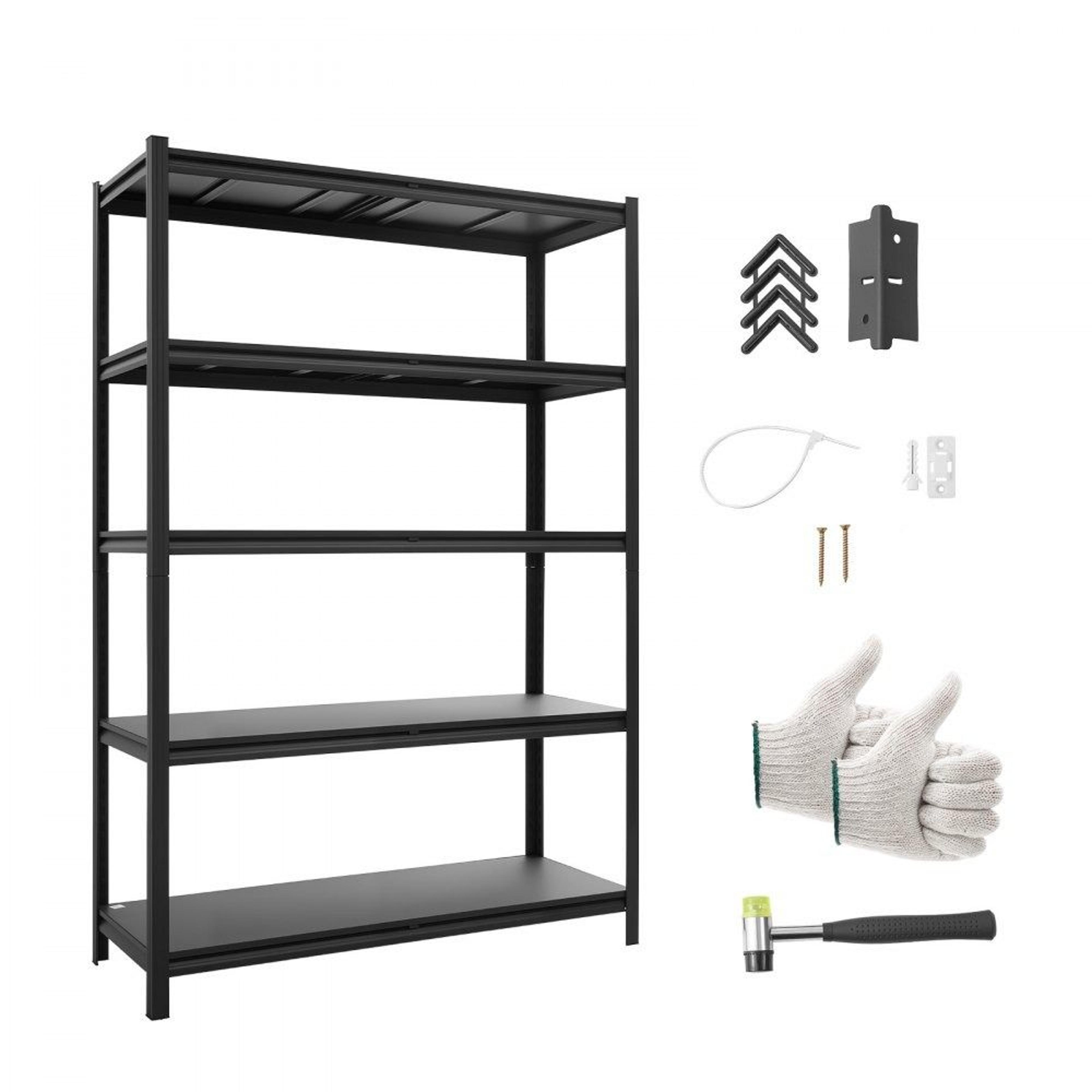 5 tier heavy duty garage storage shelves 2500 lbs capacity adjustable metal rack