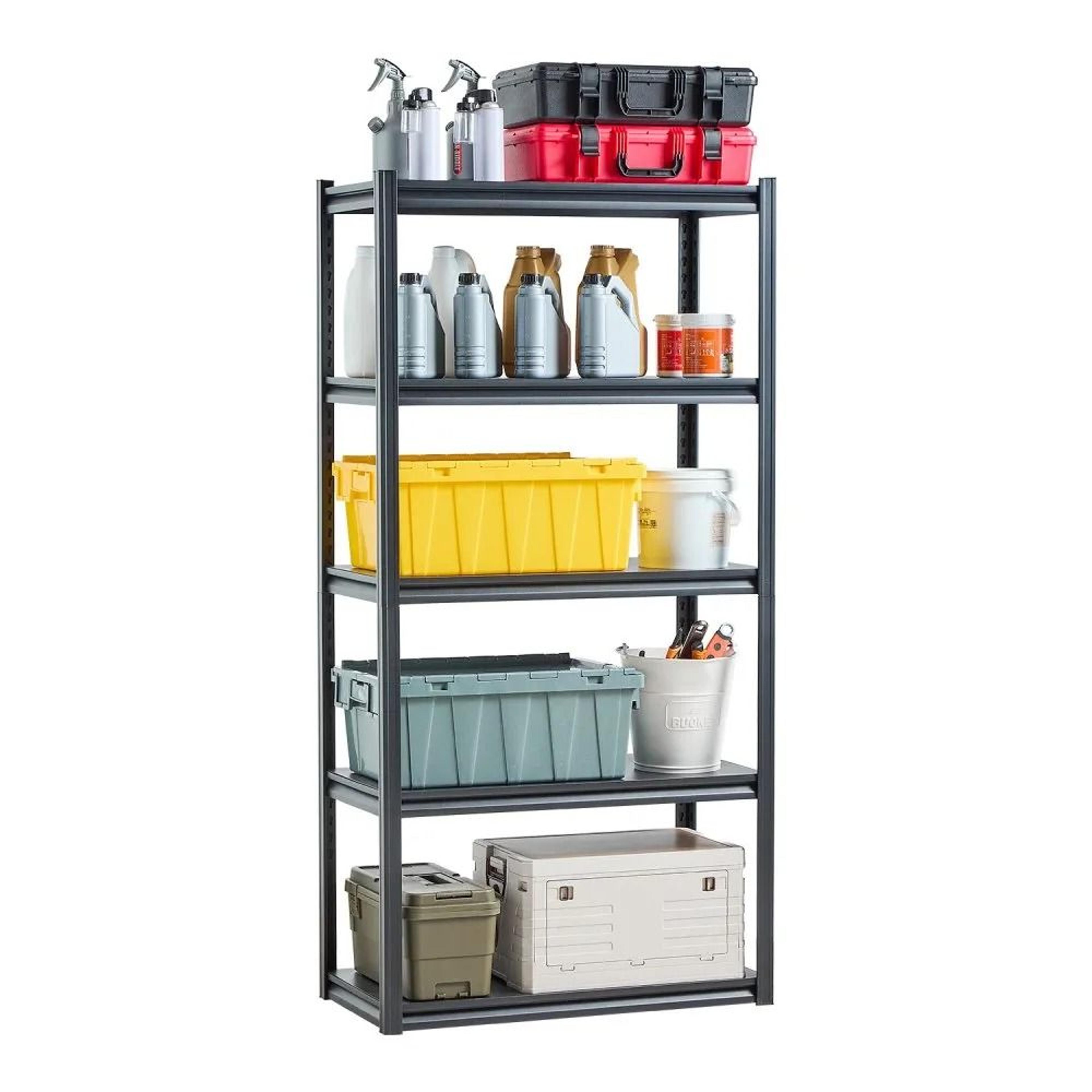 2000 lbs heavy duty garage storage shelves 5 tier adjustable metal storage rack 18 x 36 x 72 inch