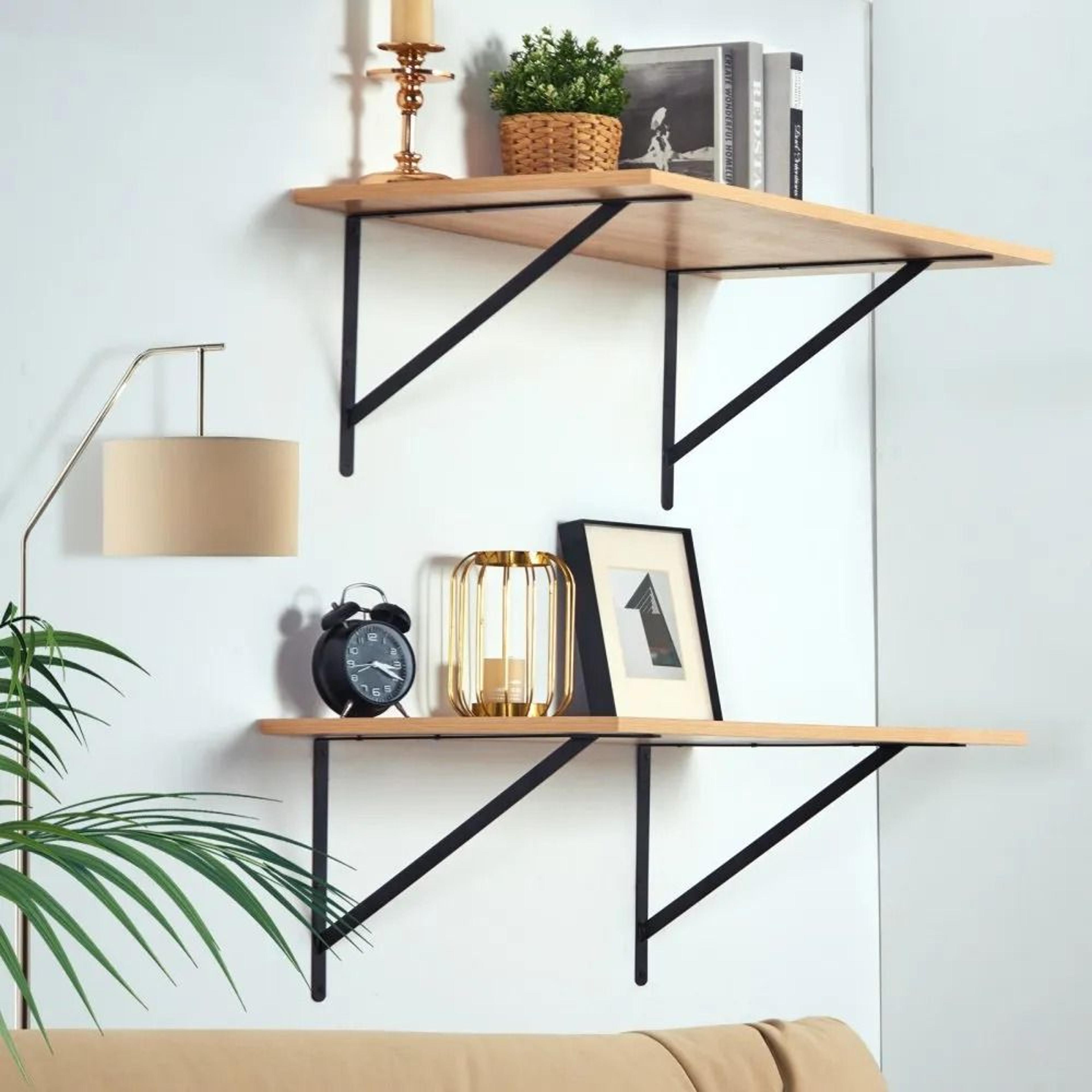 Heavy Duty Shelf Brackets 18 X 12 In 12 Pack Steel Triangle Brackets 2