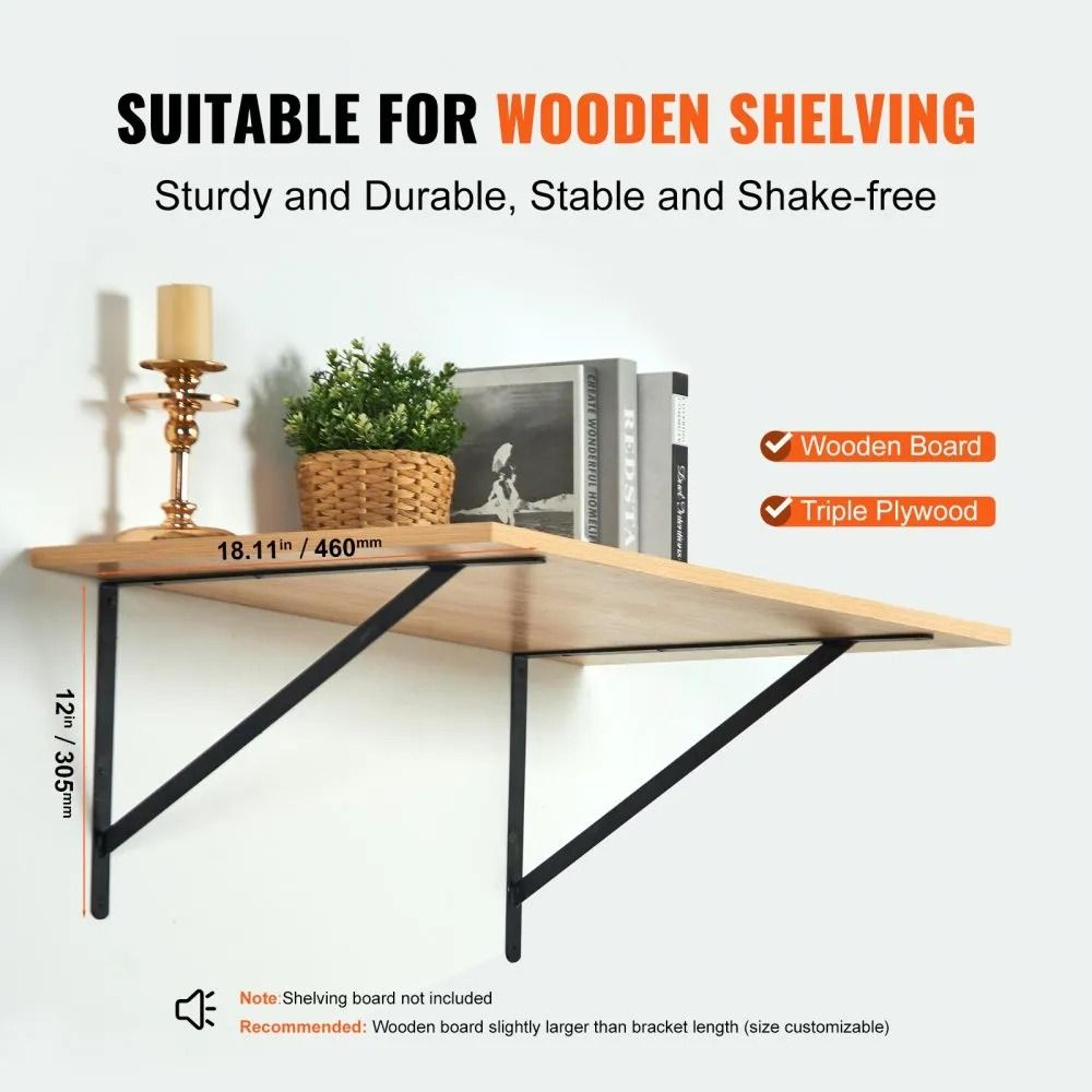 Heavy Duty Shelf Brackets 18 X 12 In 12 Pack Steel Triangle Brackets 6