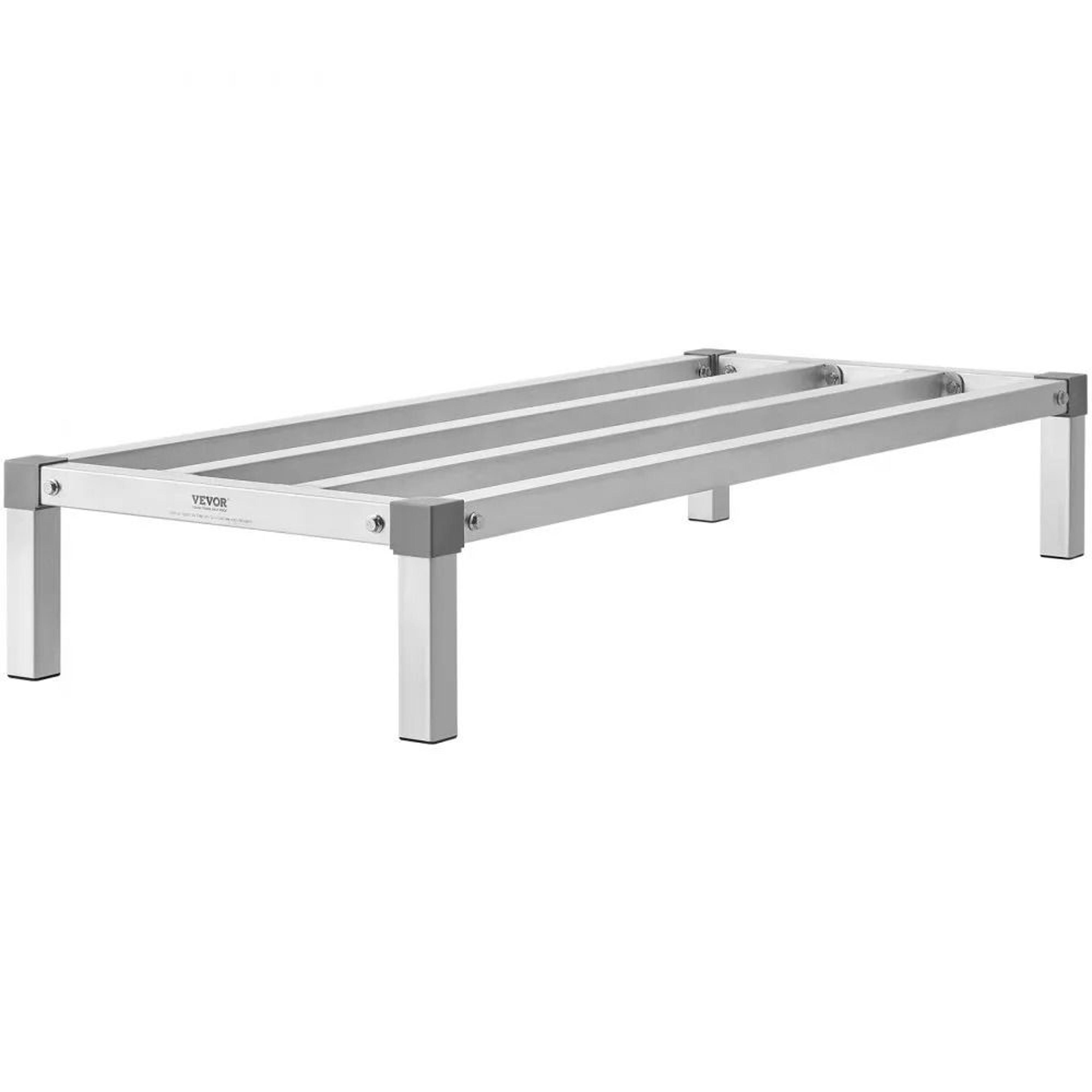 heavy duty aluminum dunnage rack 48 x 20 in 1000 lb commercial food storage rack