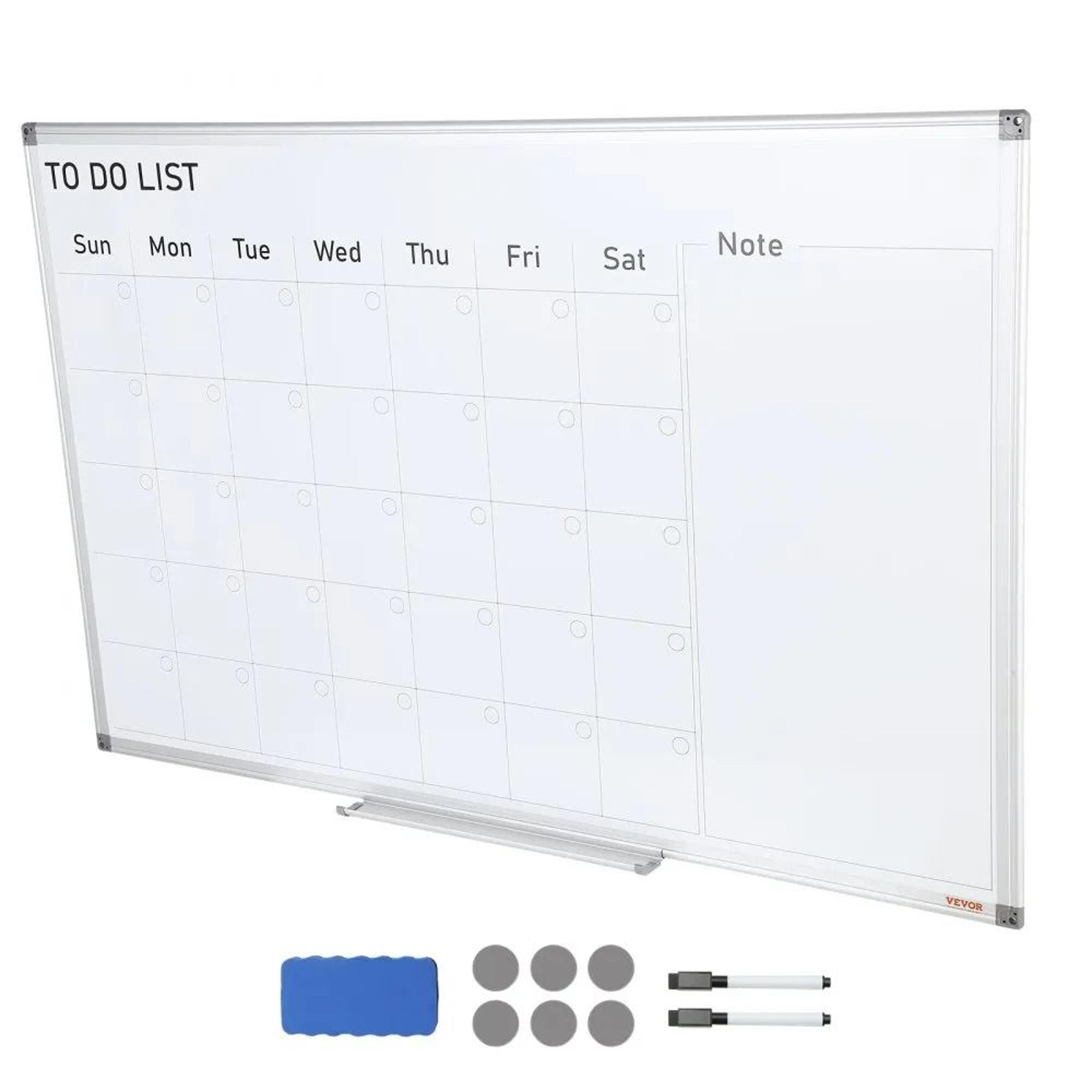 36 x 24 magnetic dry erase calendar monthly wall planner whiteboard