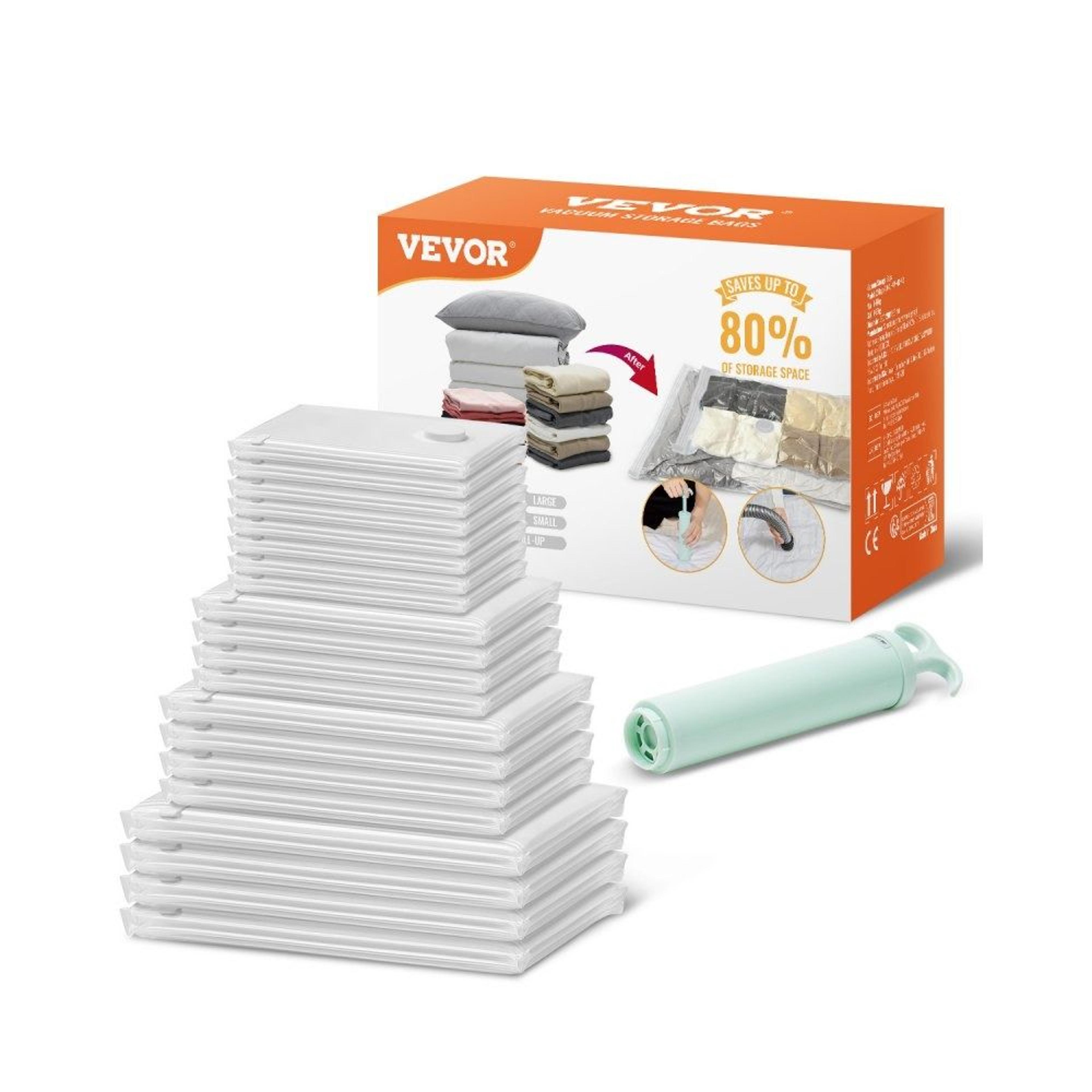 20 pack vacuum storage bags with hand pump space saver bags for clothes and bedding