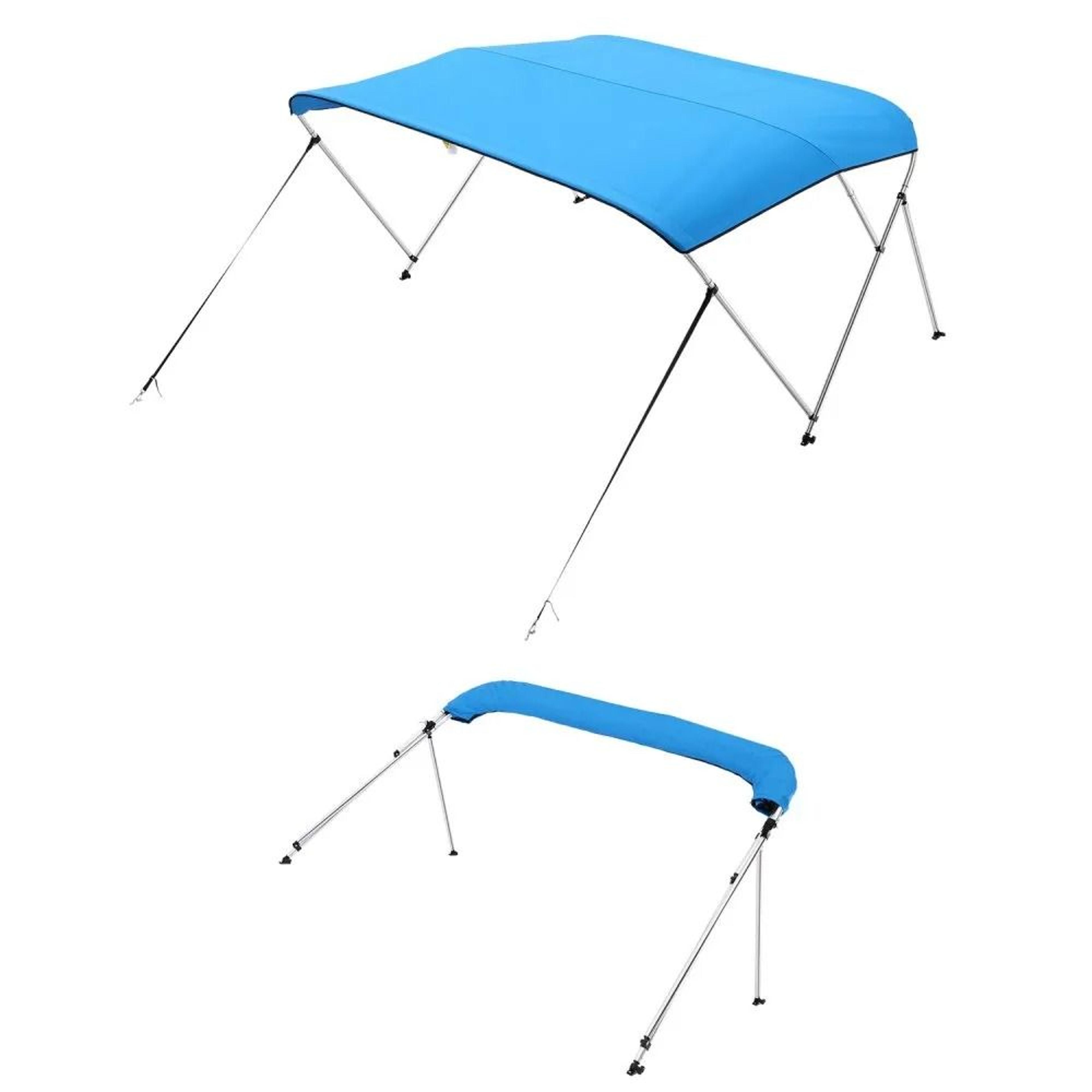 3 Bow Boat Bimini Top With 600D Waterproof Boat Canopy And Aluminum Frame 6 Ft Pacific Blue 8