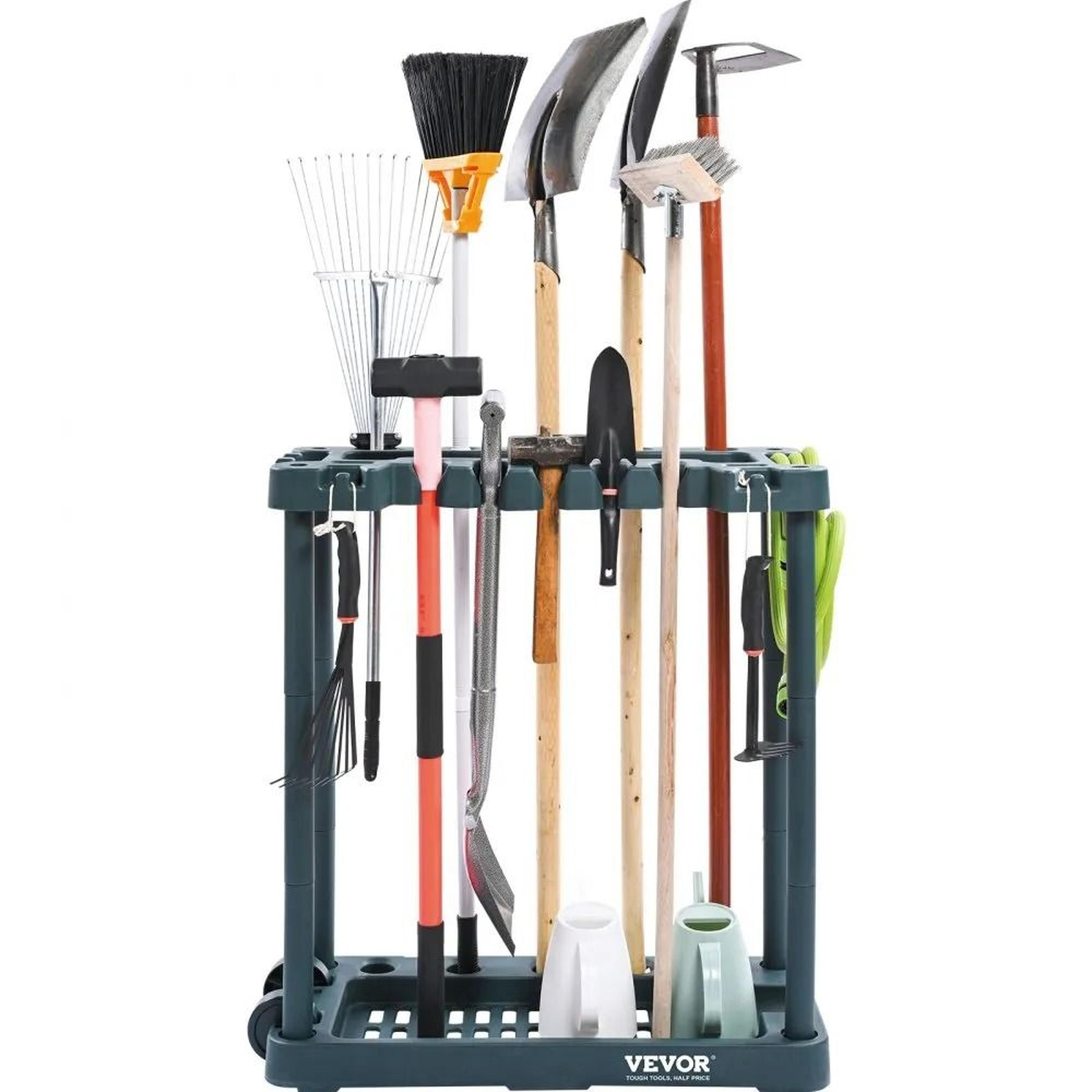 Garden Tool Organizer 10 Slots Garden Tool Storage Rack For Garage And Yard 7