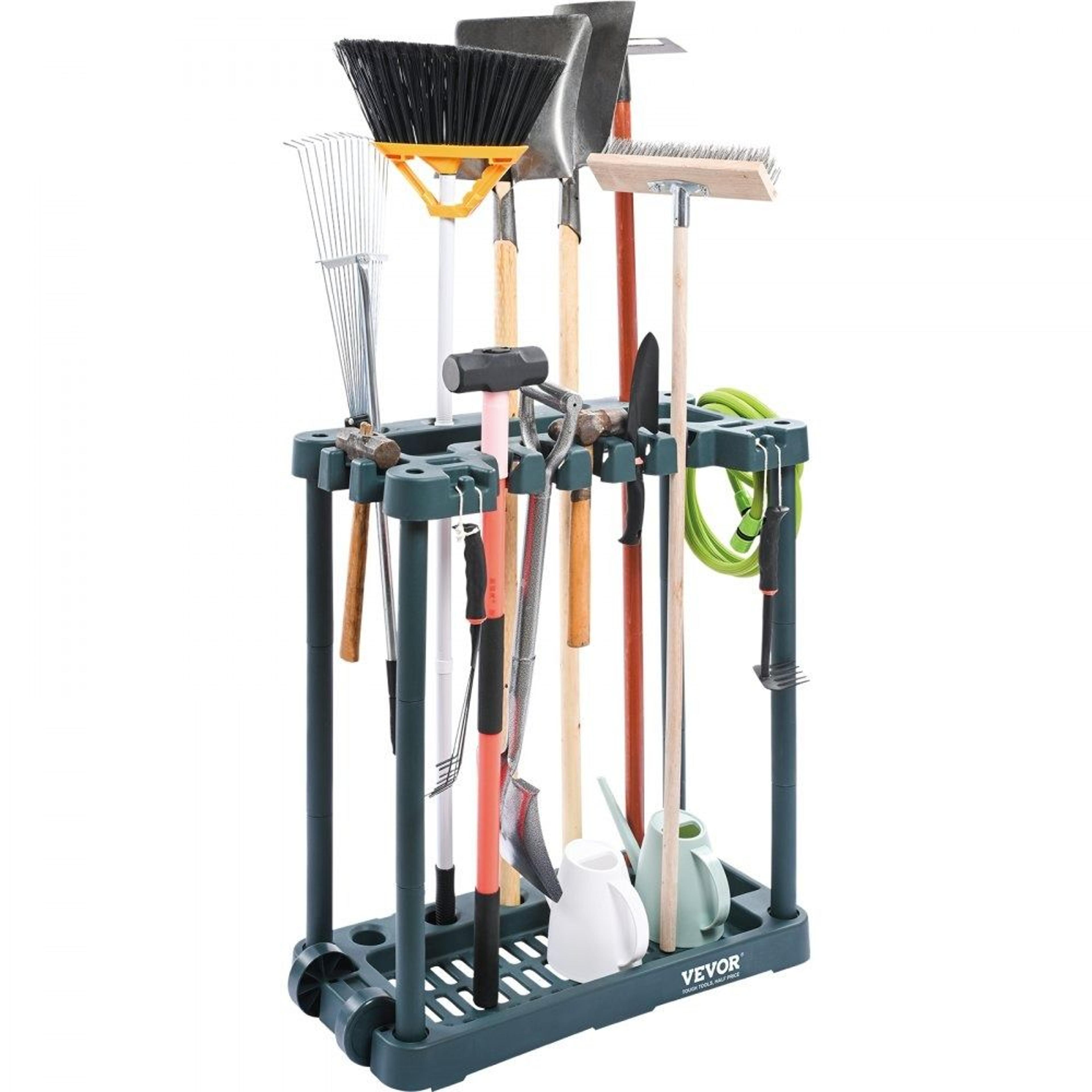 garden tool organizer 10 slots garden tool storage rack for garage and yard