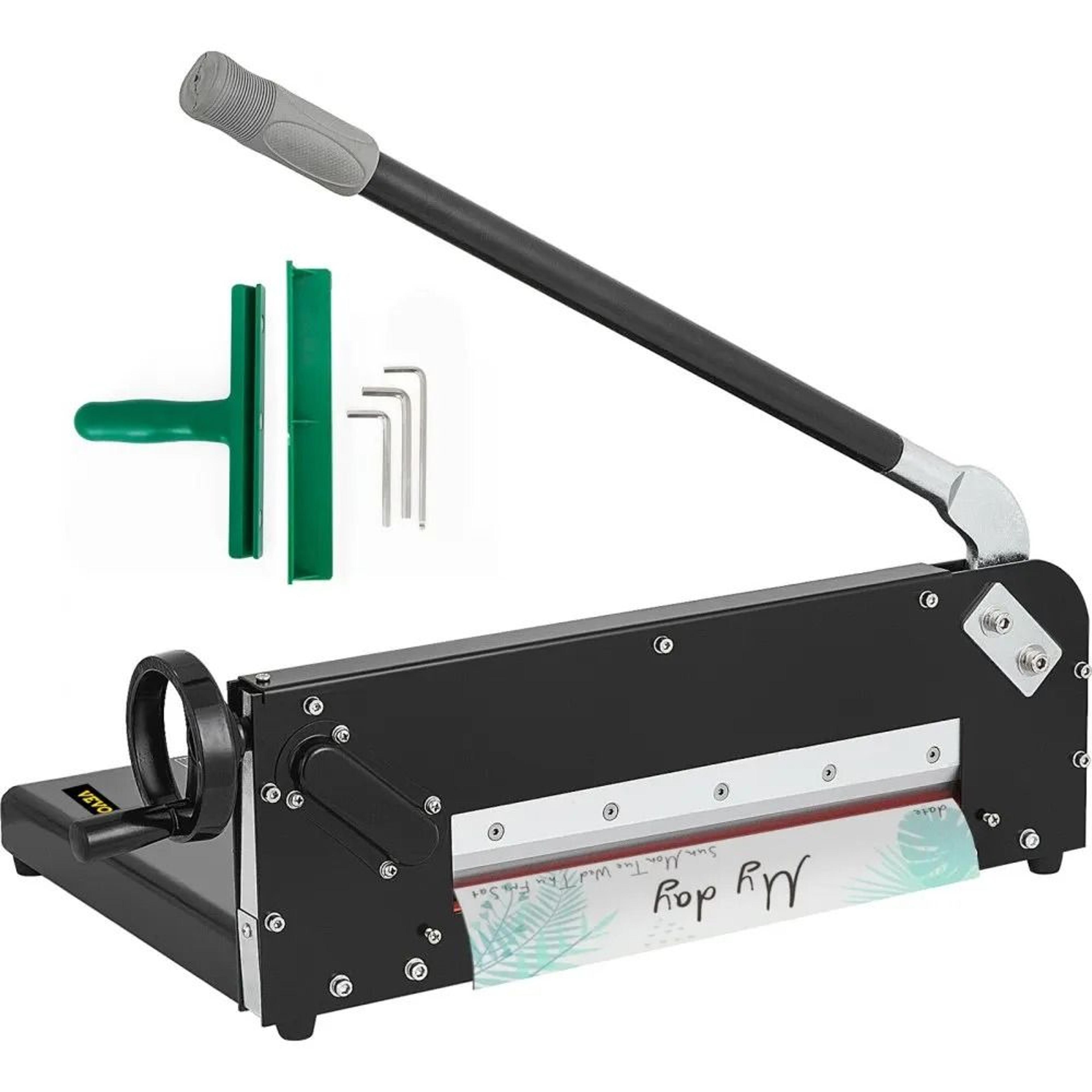heavy duty 12 inch guillotine paper cutter 300 sheet stack paper trimmer