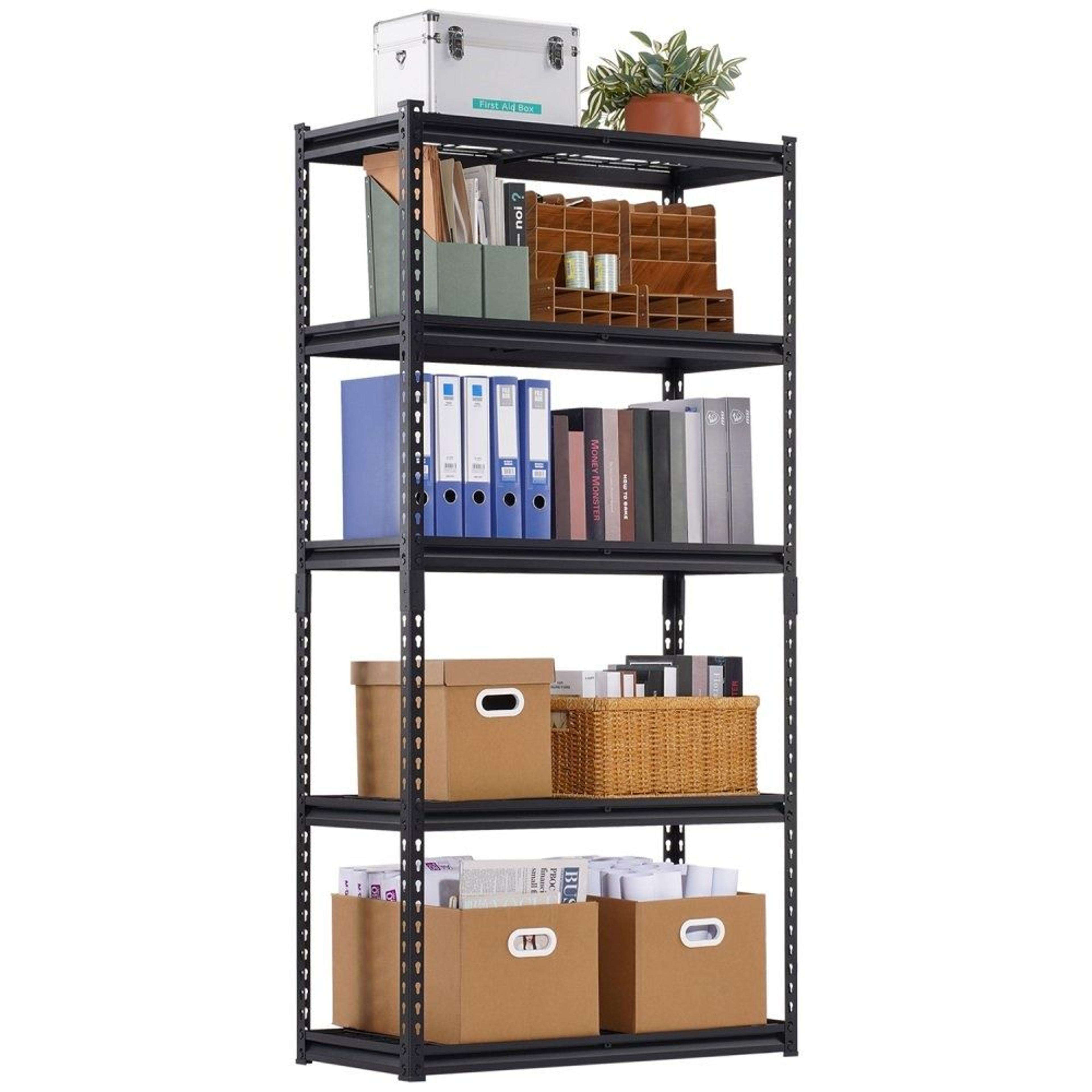 heavy duty garage shelving 2000 lbs 5 tier adjustable metal storage rack