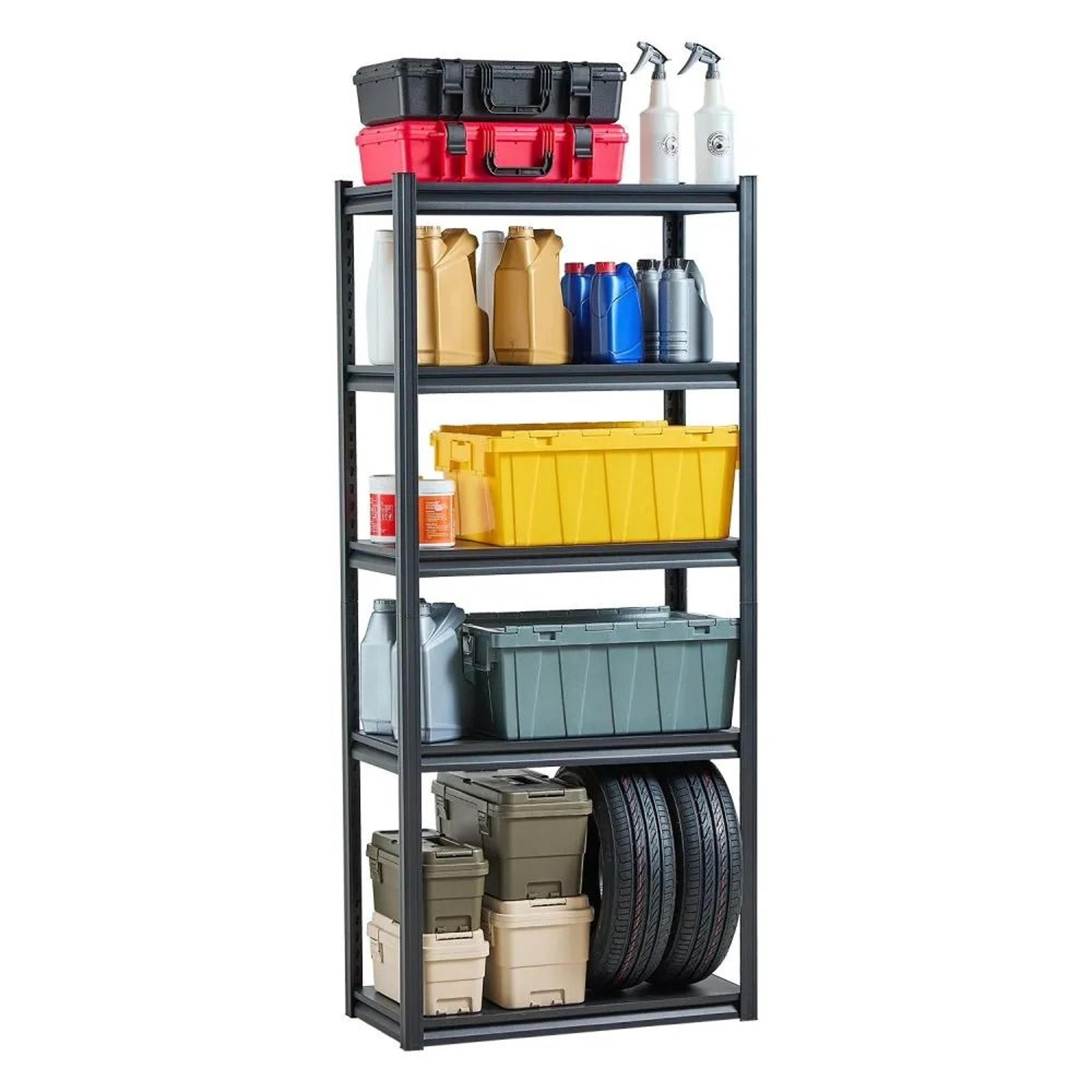 2000 lbs heavy duty garage storage shelving 5 tier adjustable metal rack