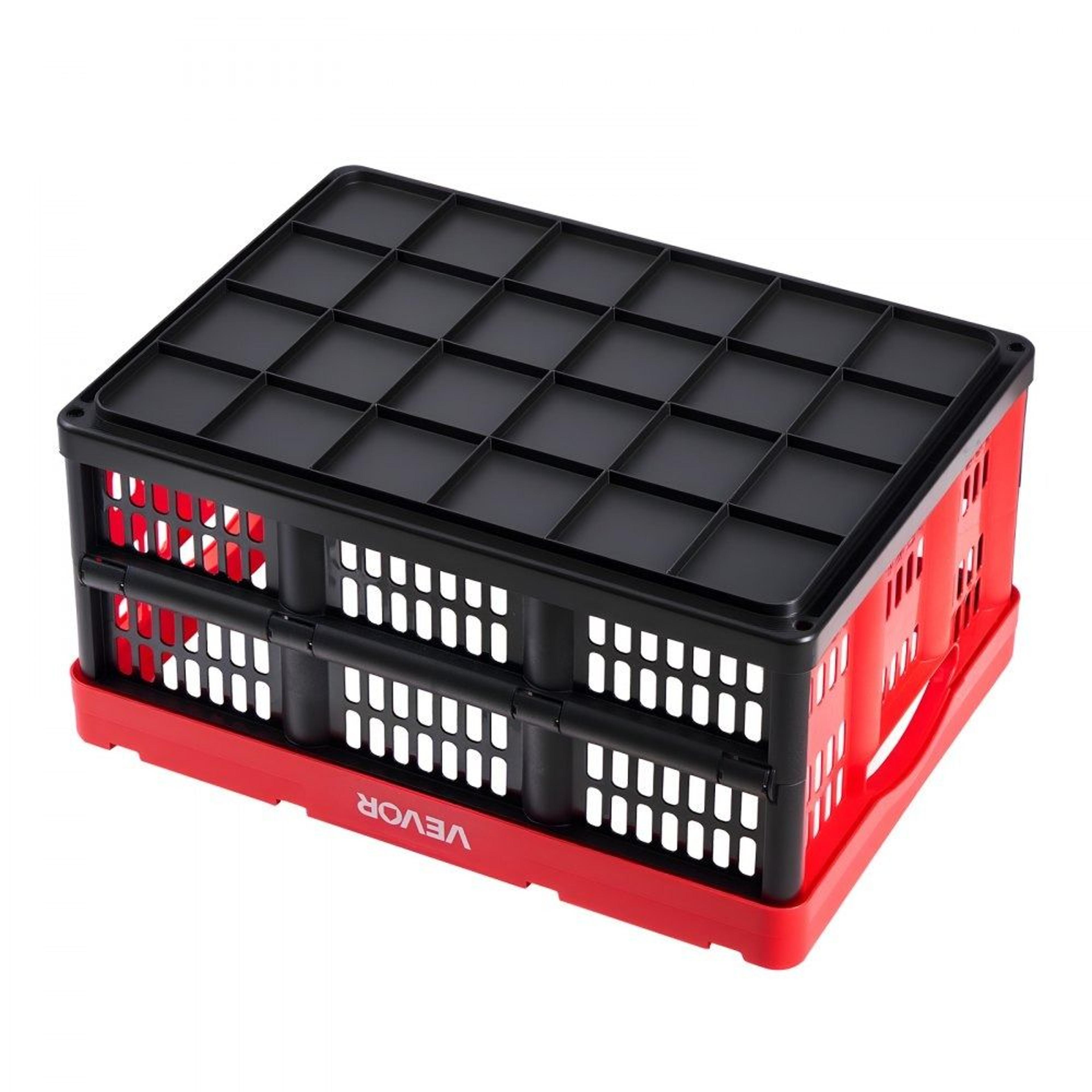 32L Collapsible Storage Bins 3 Pack Stackable Folding Crates With Handles 8