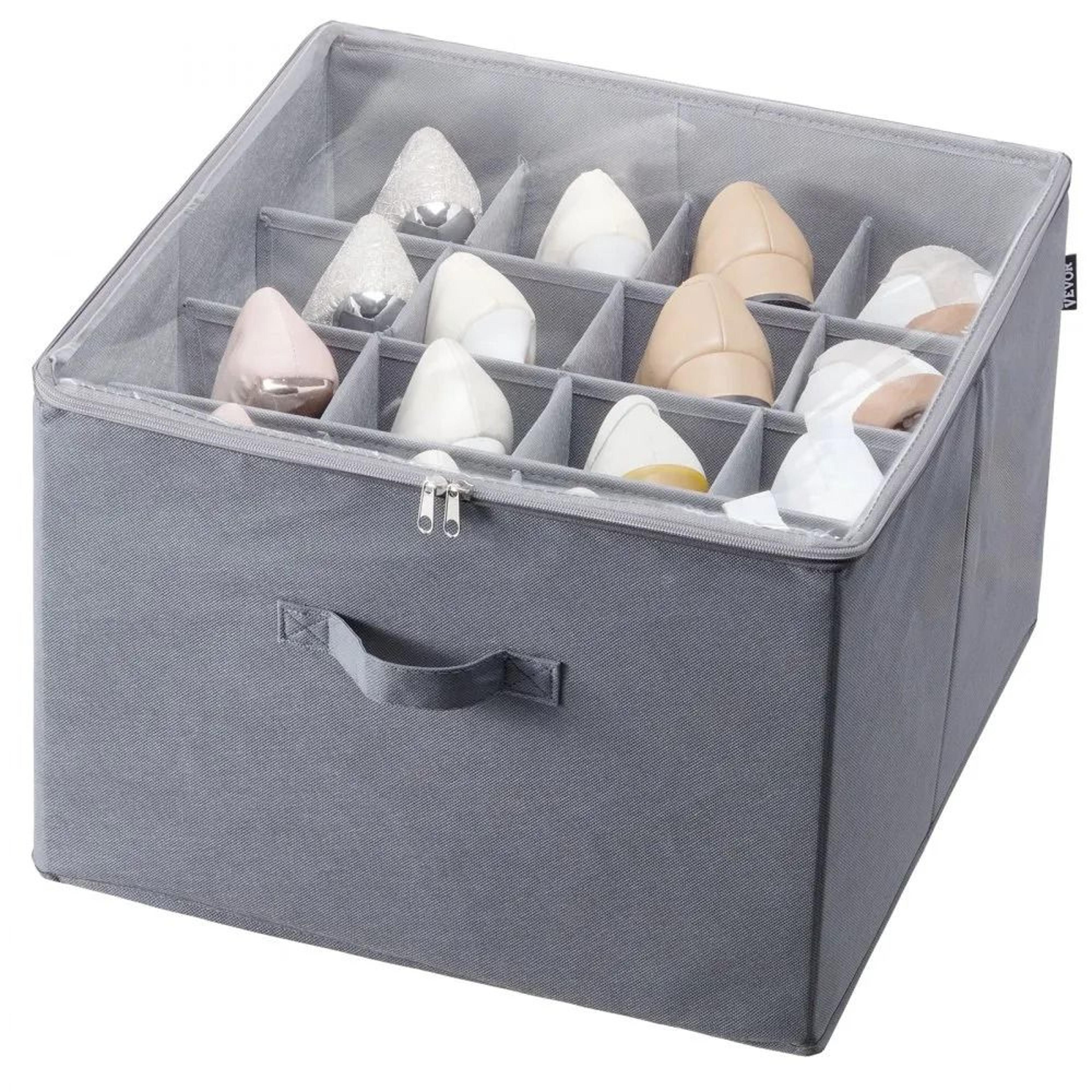 under bed shoe storage organizer 16 compartments large shoe box with clear window