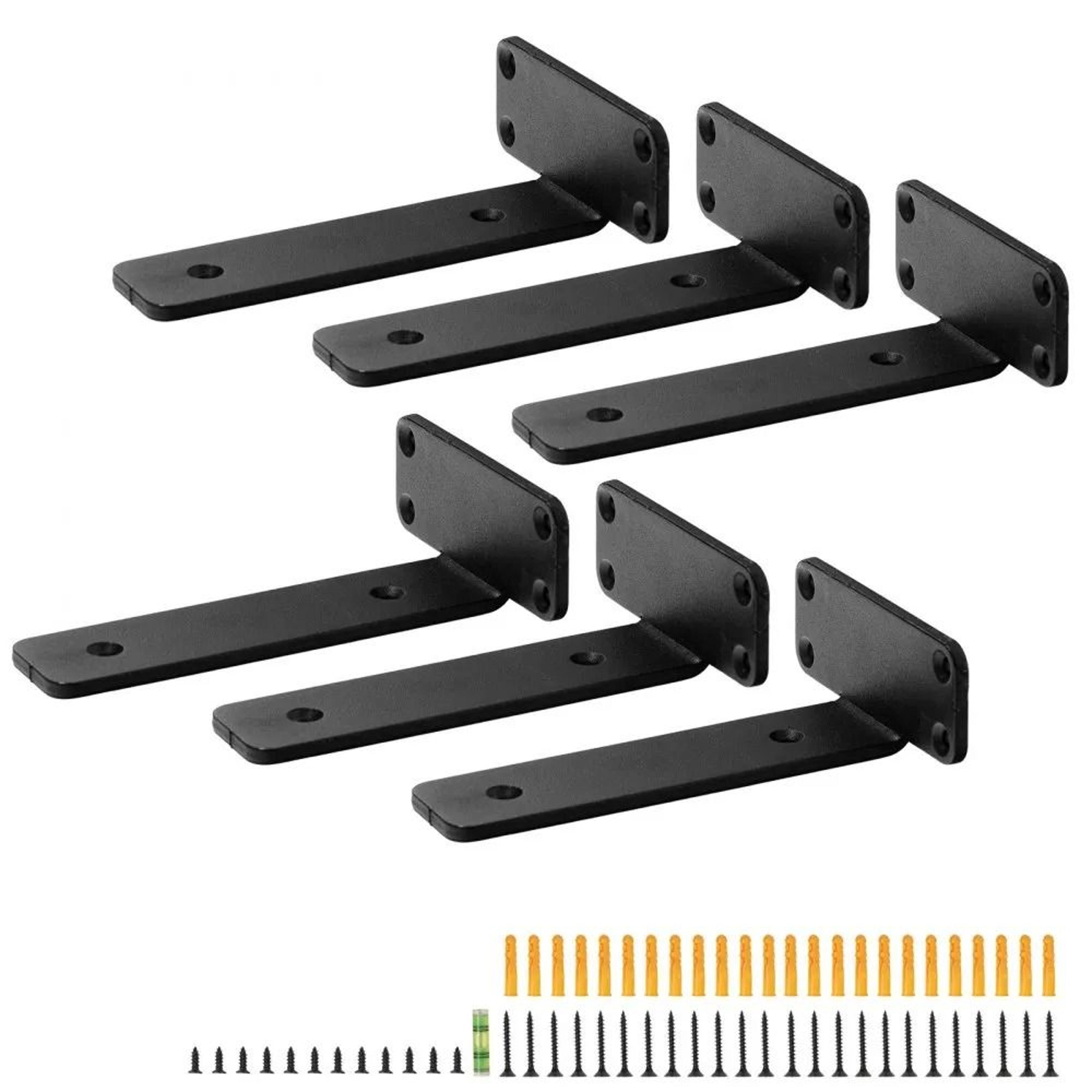 heavy duty shelf brackets 8 inch l brackets 6 pack 160 lbs