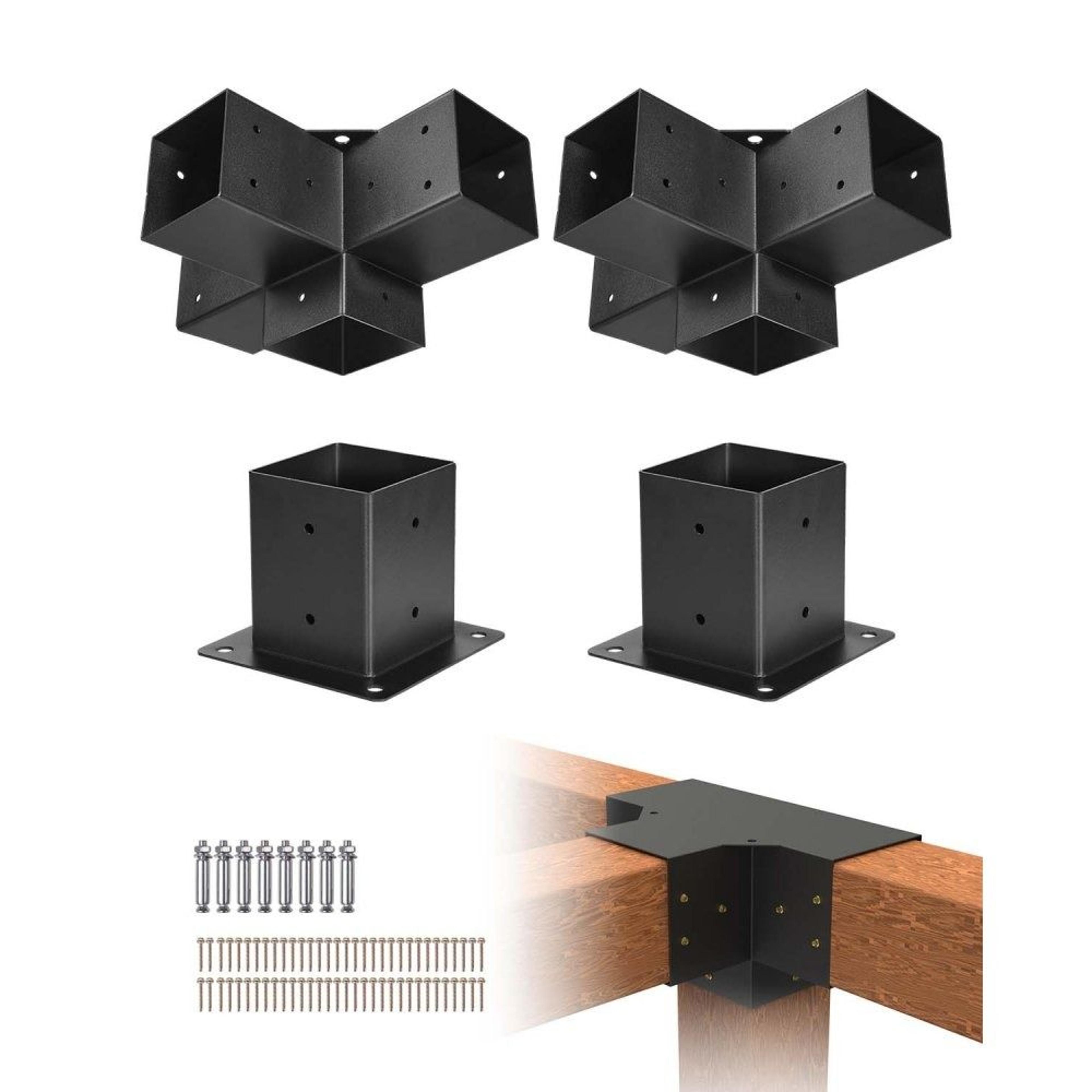 pergola bracket kit 4x4 heavy duty corner post base set