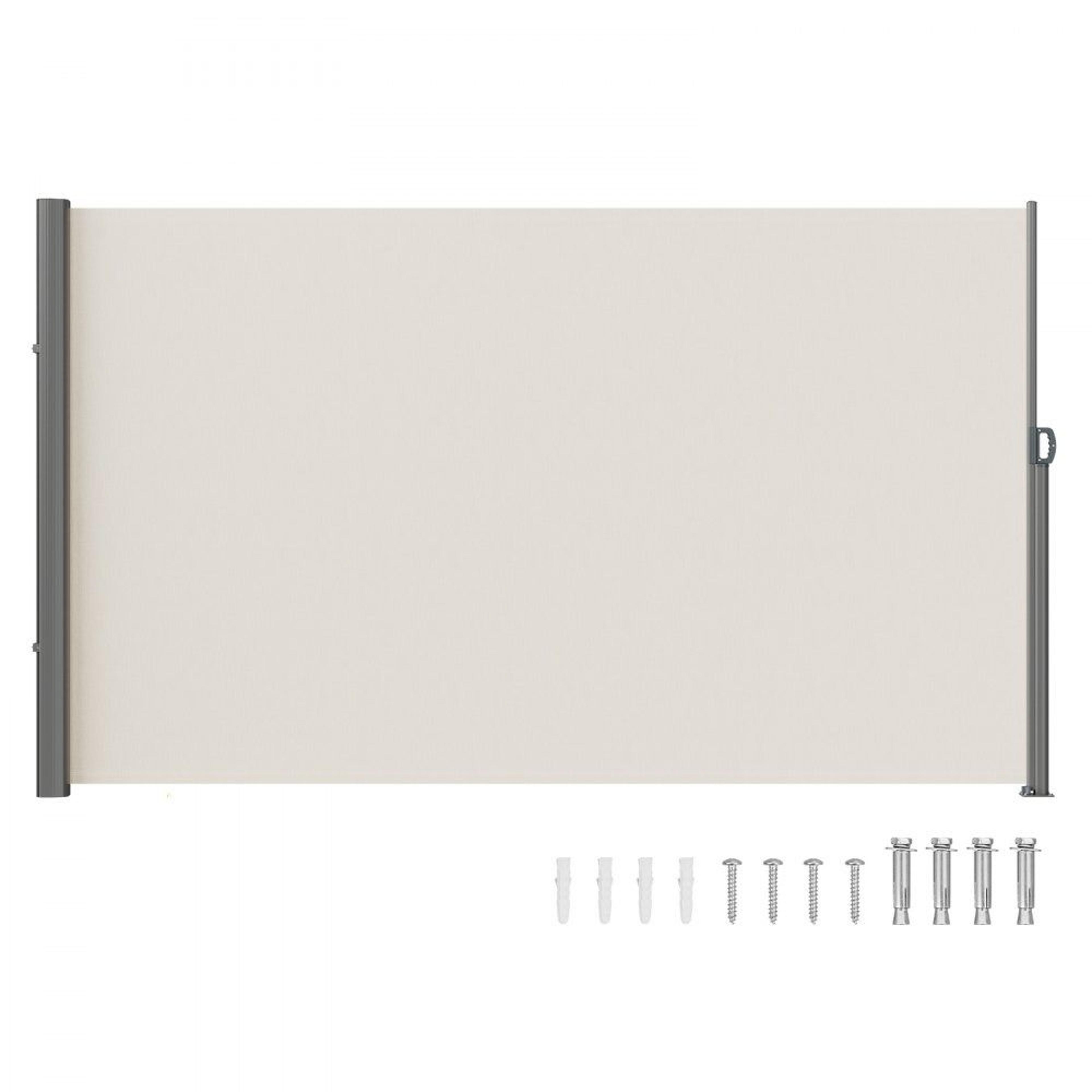 retractable side awning 71x118 inch outdoor privacy screen for patio and balcony